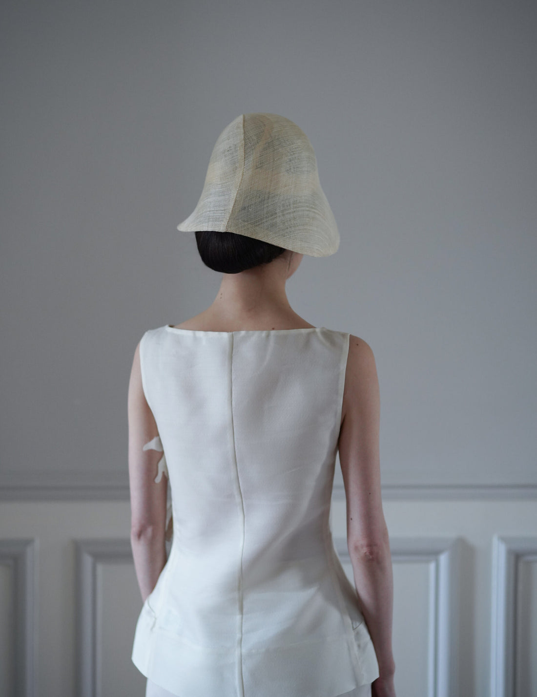 Mame Kurogouchi | Sinamay Crochet Hat - Ecru