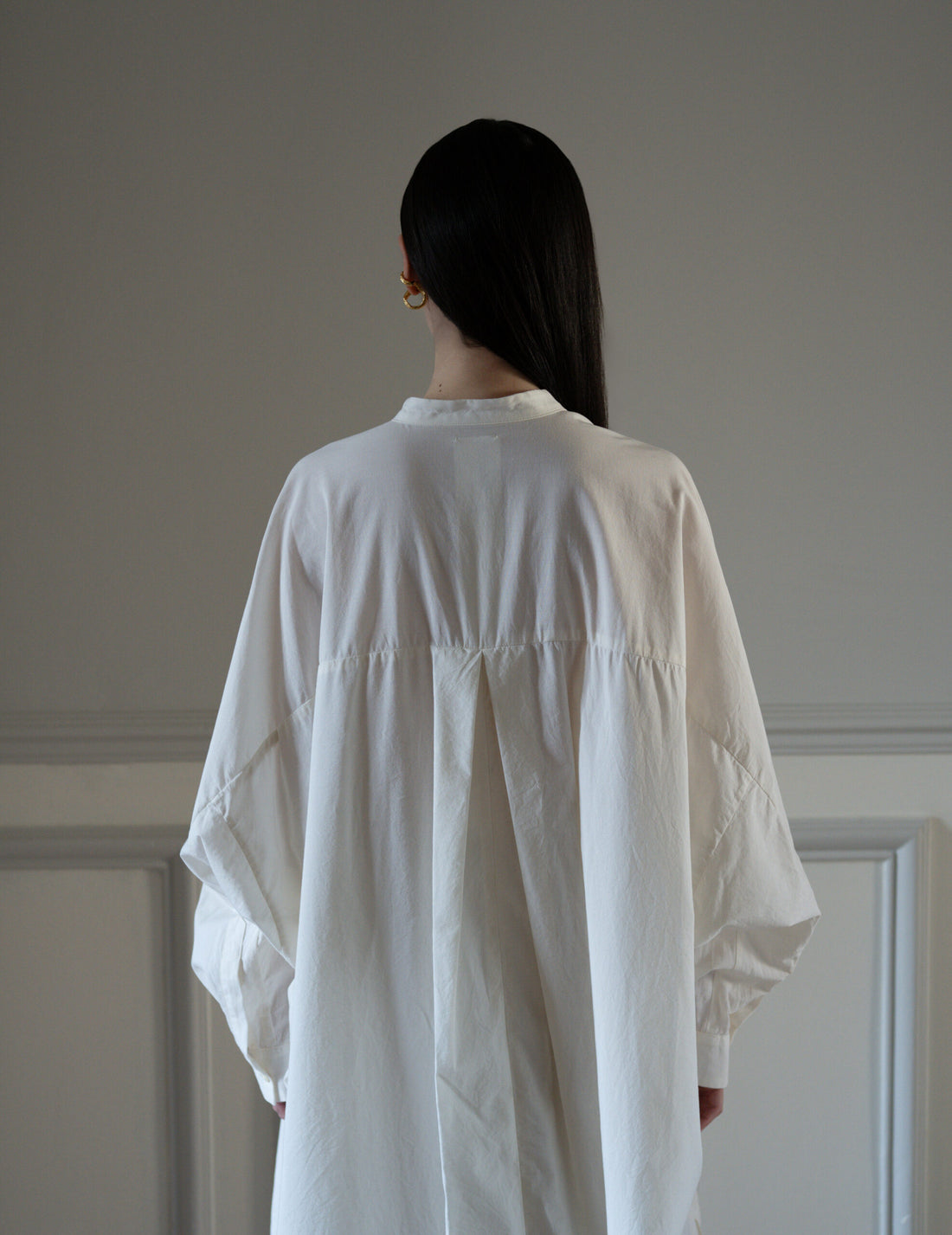 QUITAN | AO DAÏ Long B/C Shirt・White