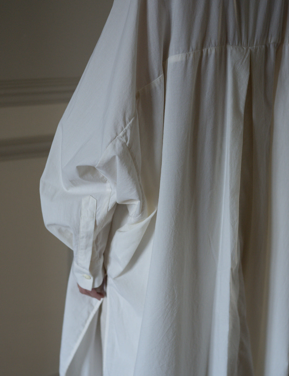 QUITAN | AO DAÏ Long B/C Shirt・White