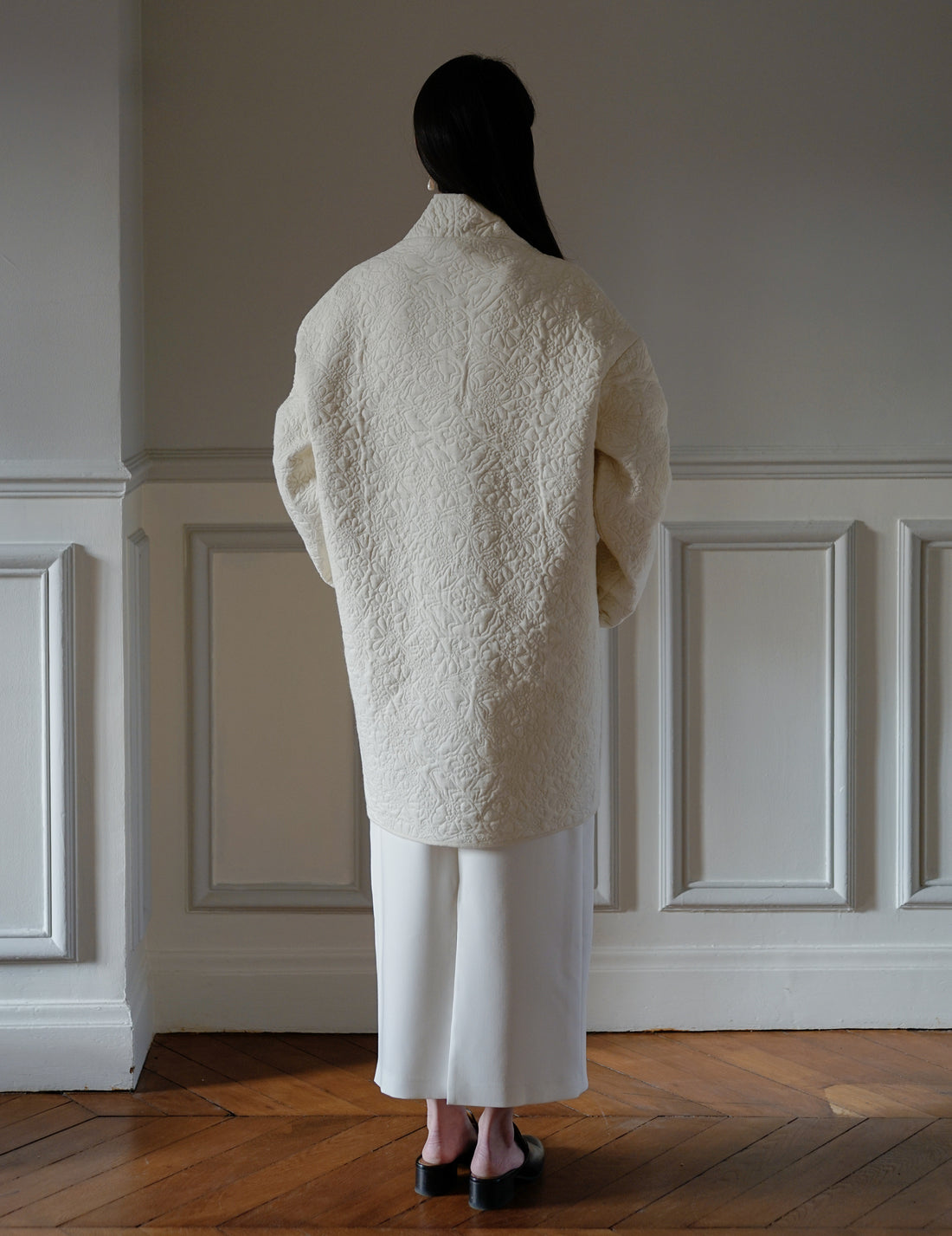 LENA Quilted Wool Jacket ・ Ivory