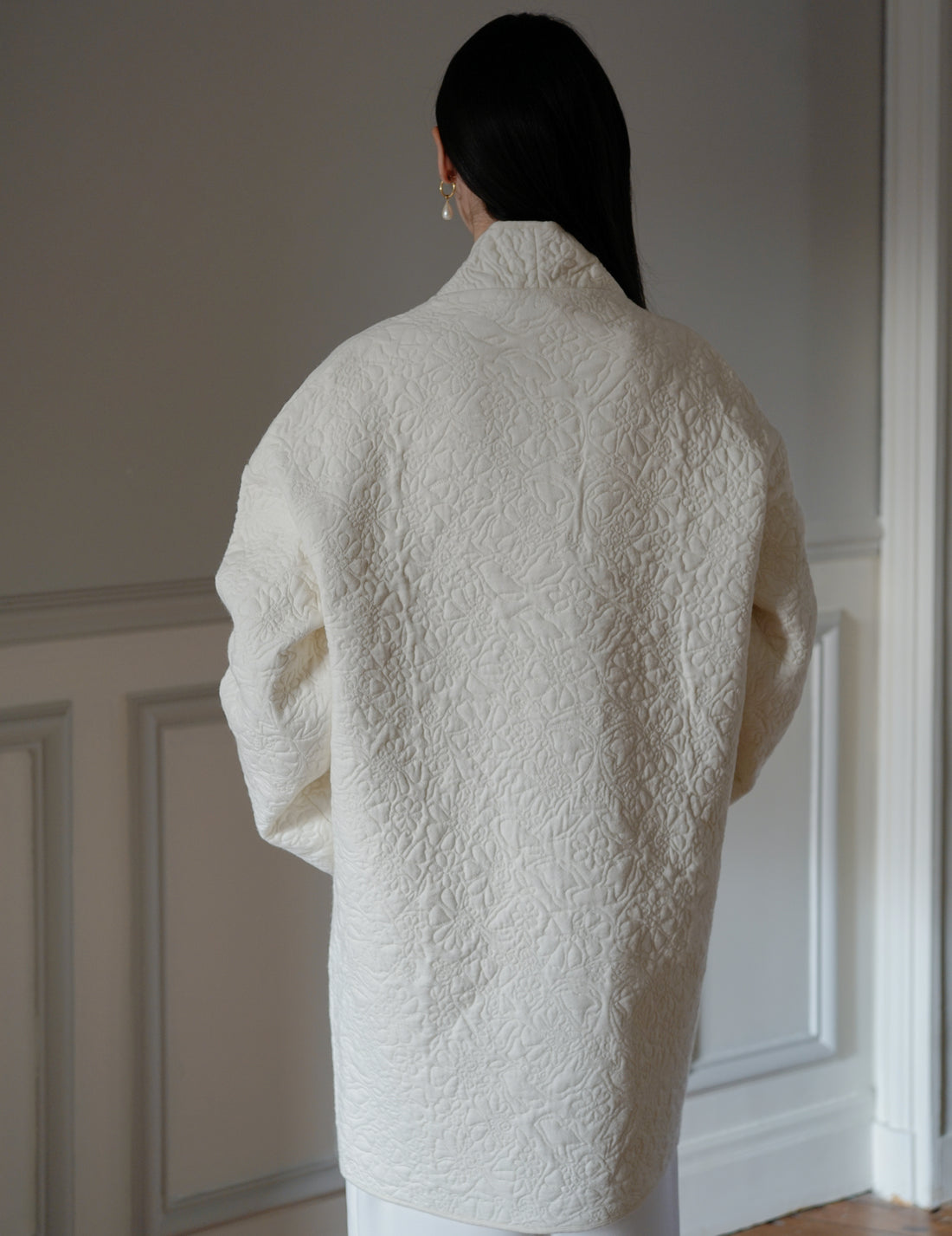 LENA Quilted Wool Jacket ・ Ivory