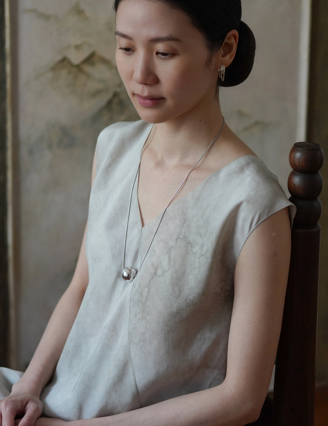 Unité by Adachi Yukari | Silver Sphere Necklace