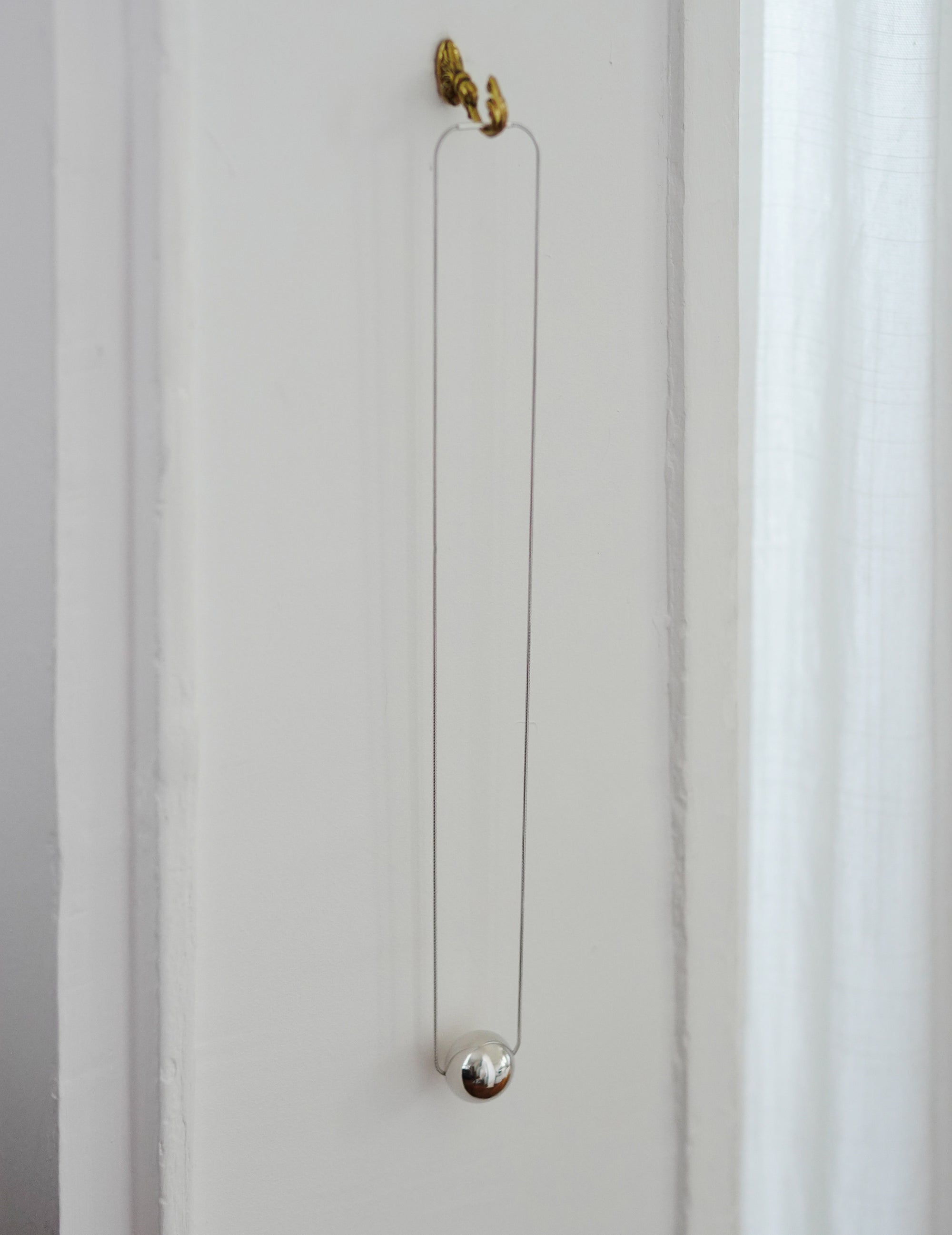 Silver Sphere Necklace