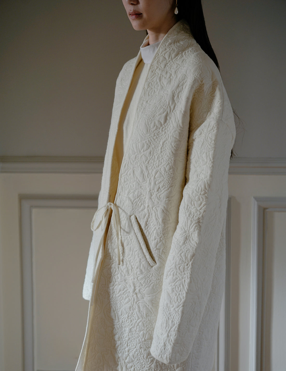 LENA Quilted Wool Jacket ・ Ivory