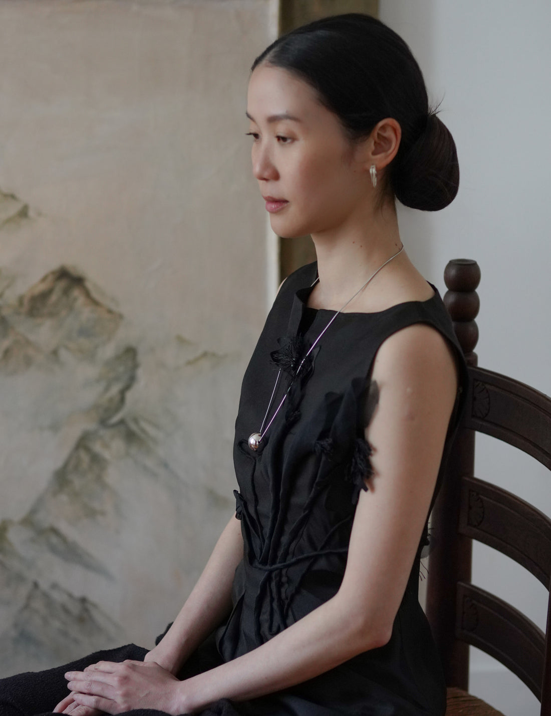 Unité by Adachi Yukari | Silver Sphere Necklace