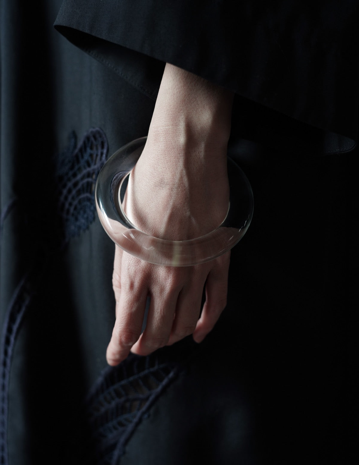 Glassy Tube Bangle・Clear