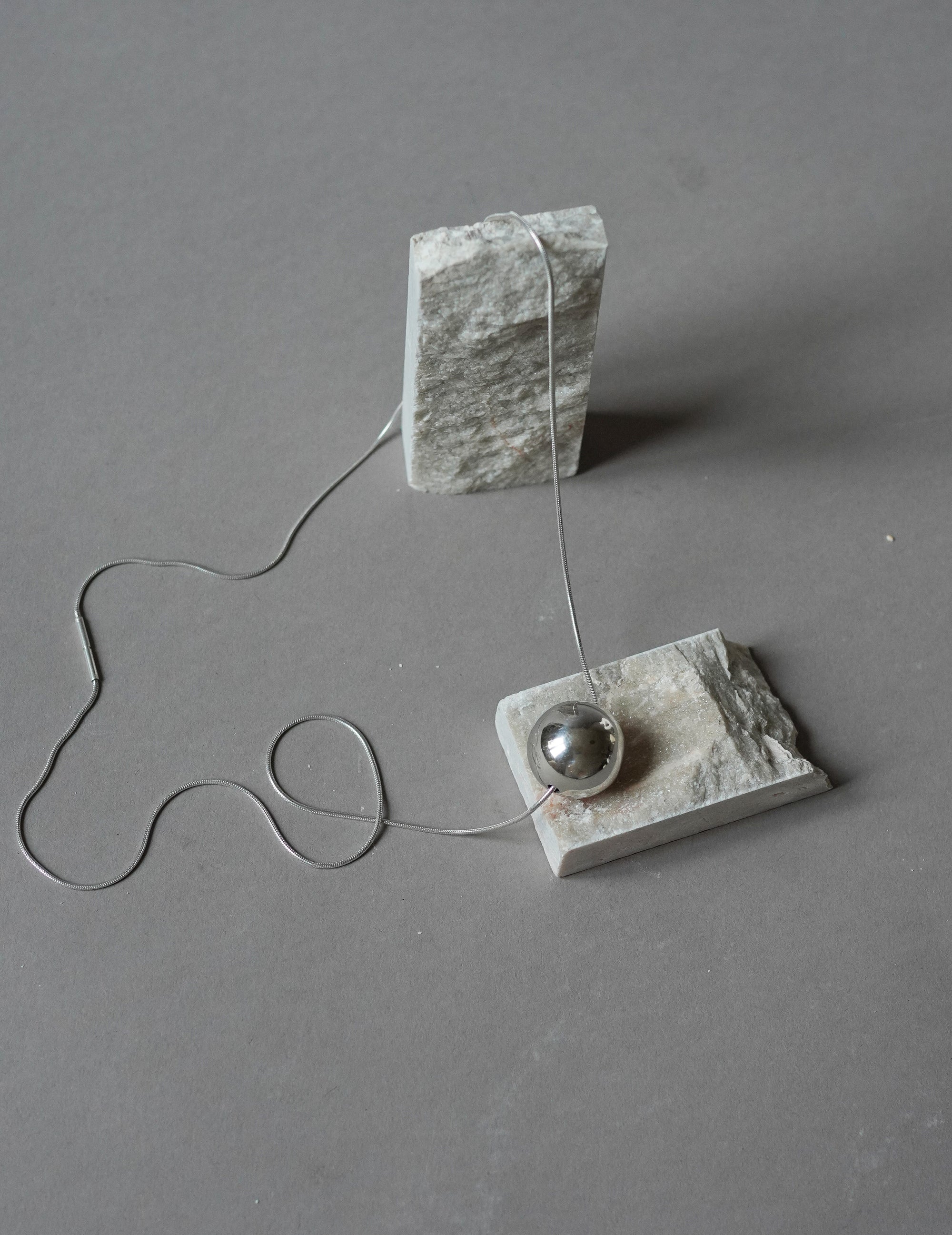 Silver Sphere Necklace