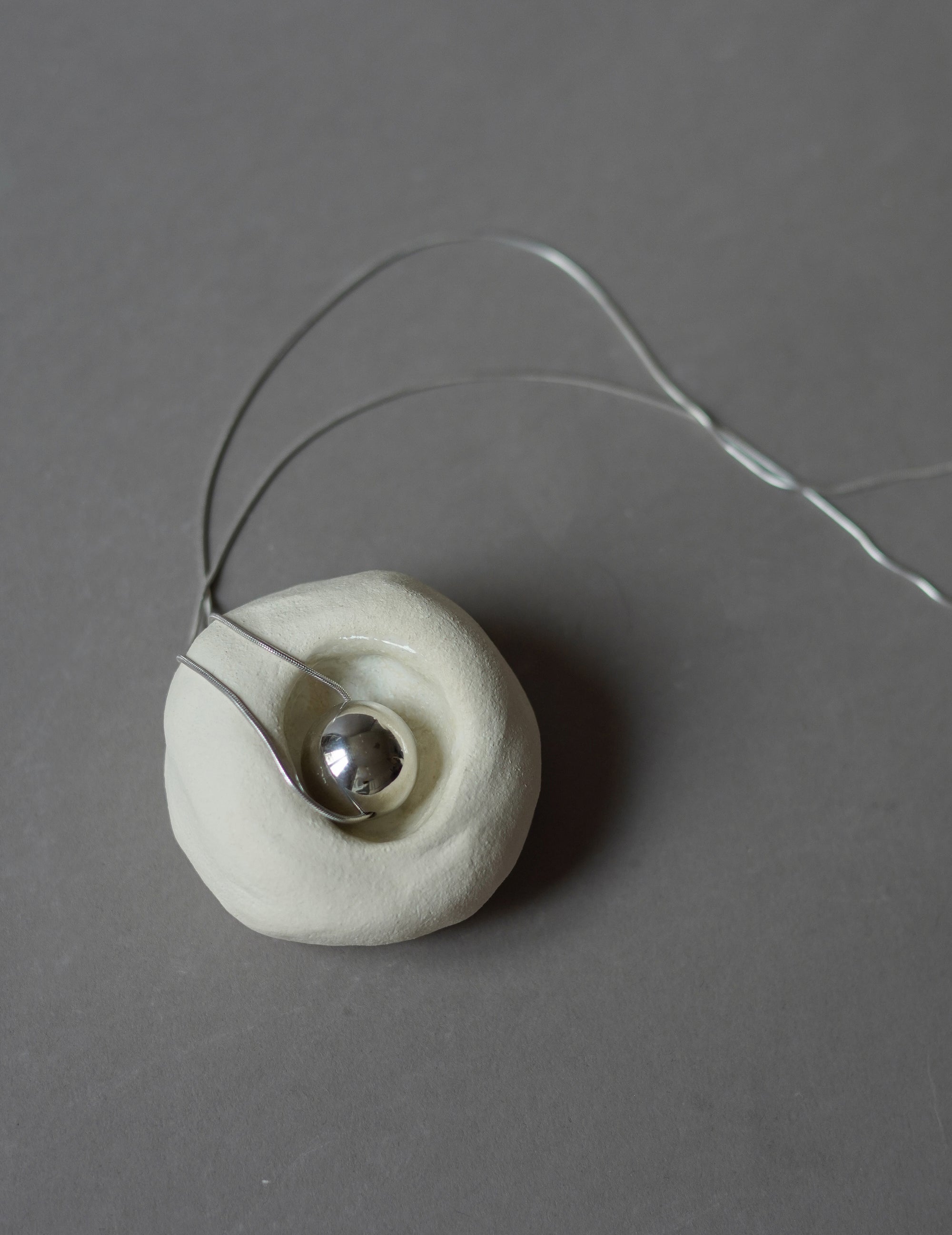 Silver Sphere Necklace