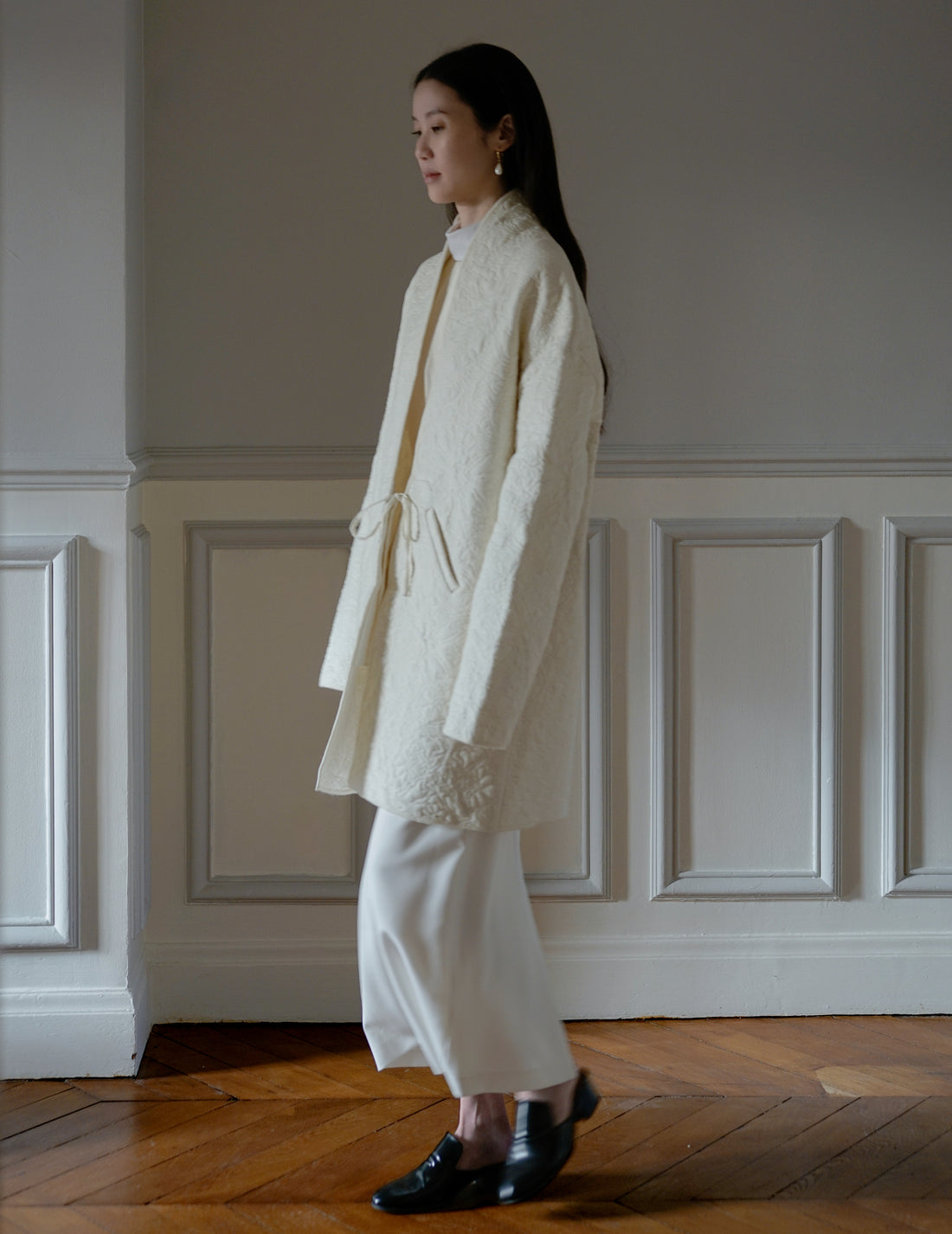 LENA Quilted Wool Jacket ・ Ivory