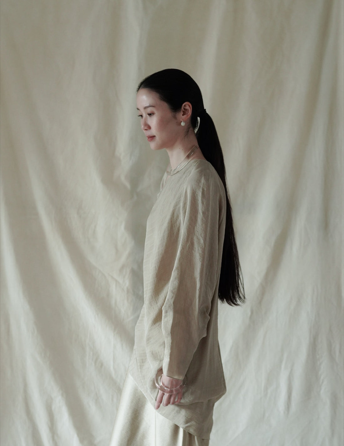 Glassy Tube Bangle・Clear