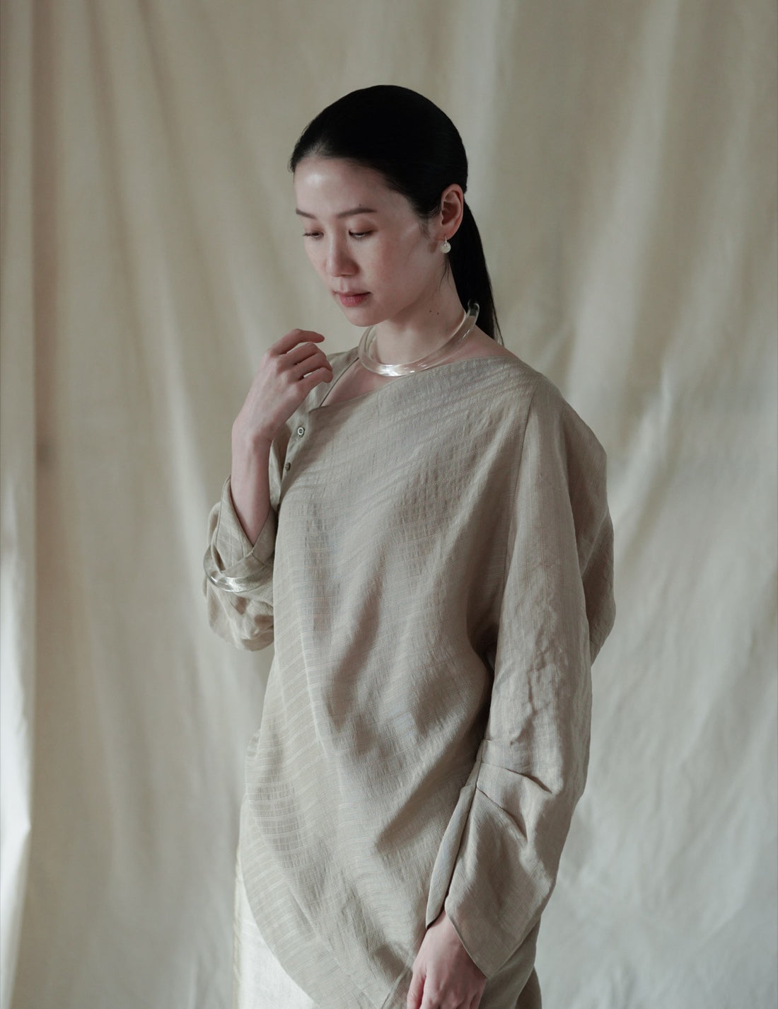 Glassy Tube Bangle・Clear