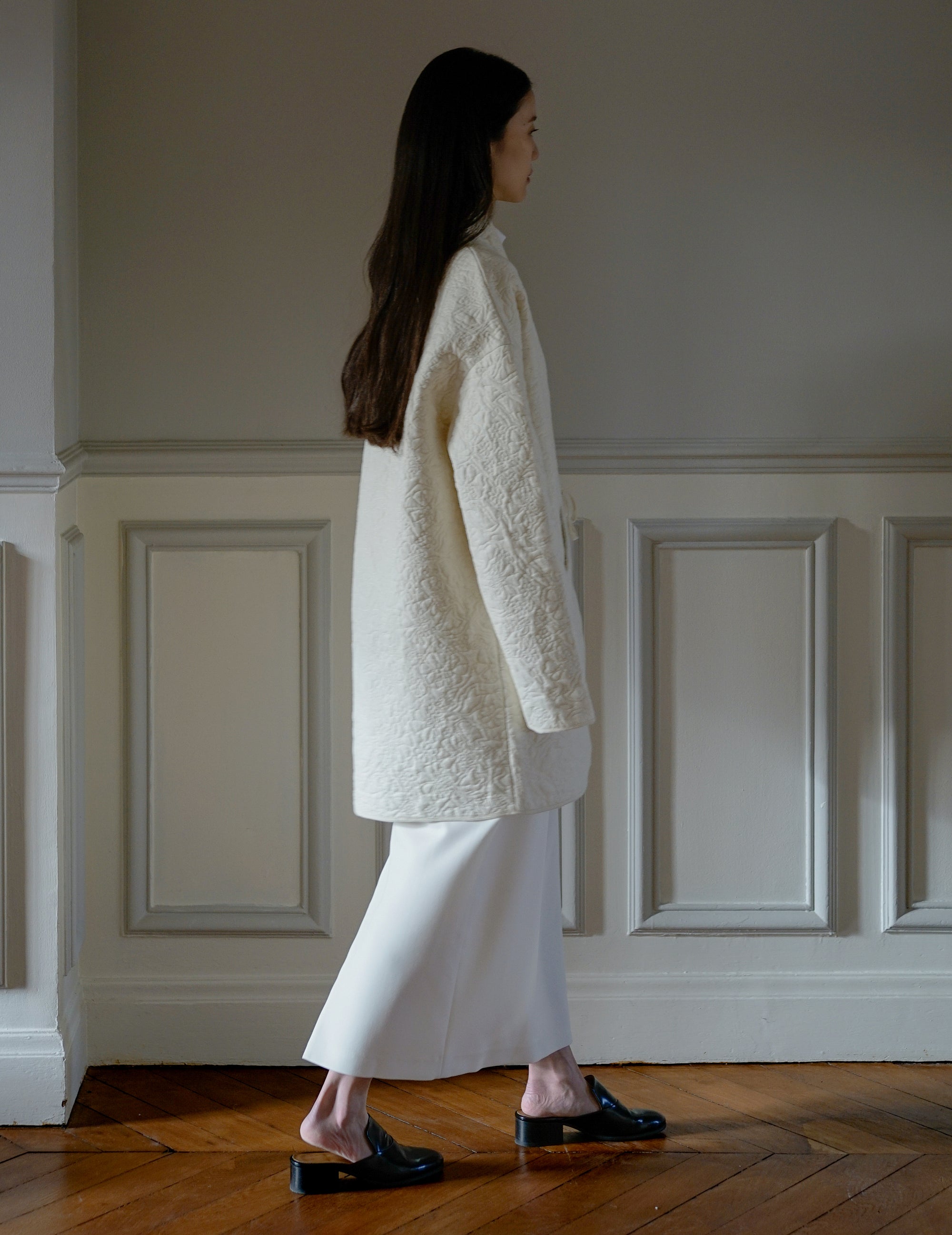 LENA Quilted Wool Jacket ・ Ivory