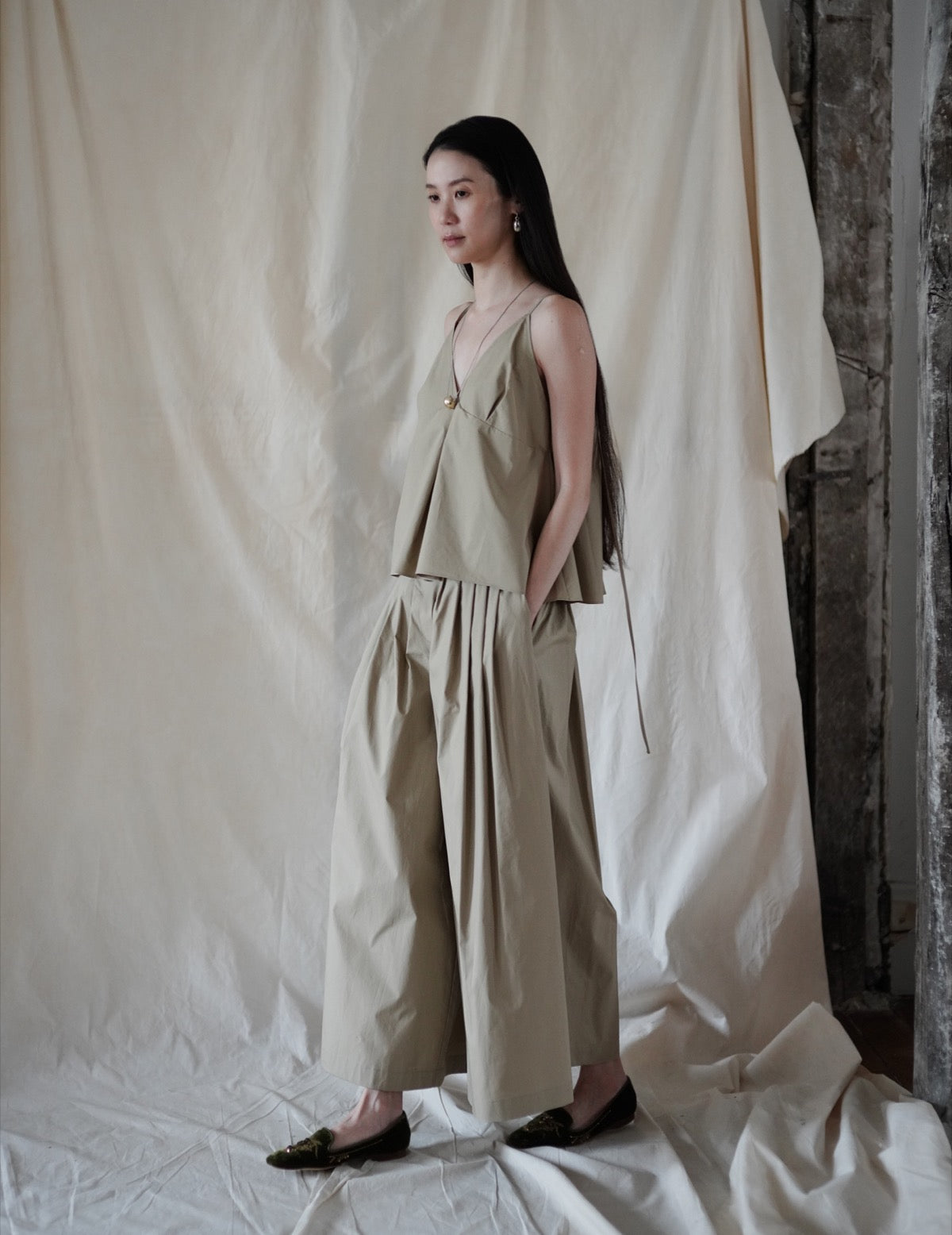 COTTON CULOTTE PANTS・BEIGE