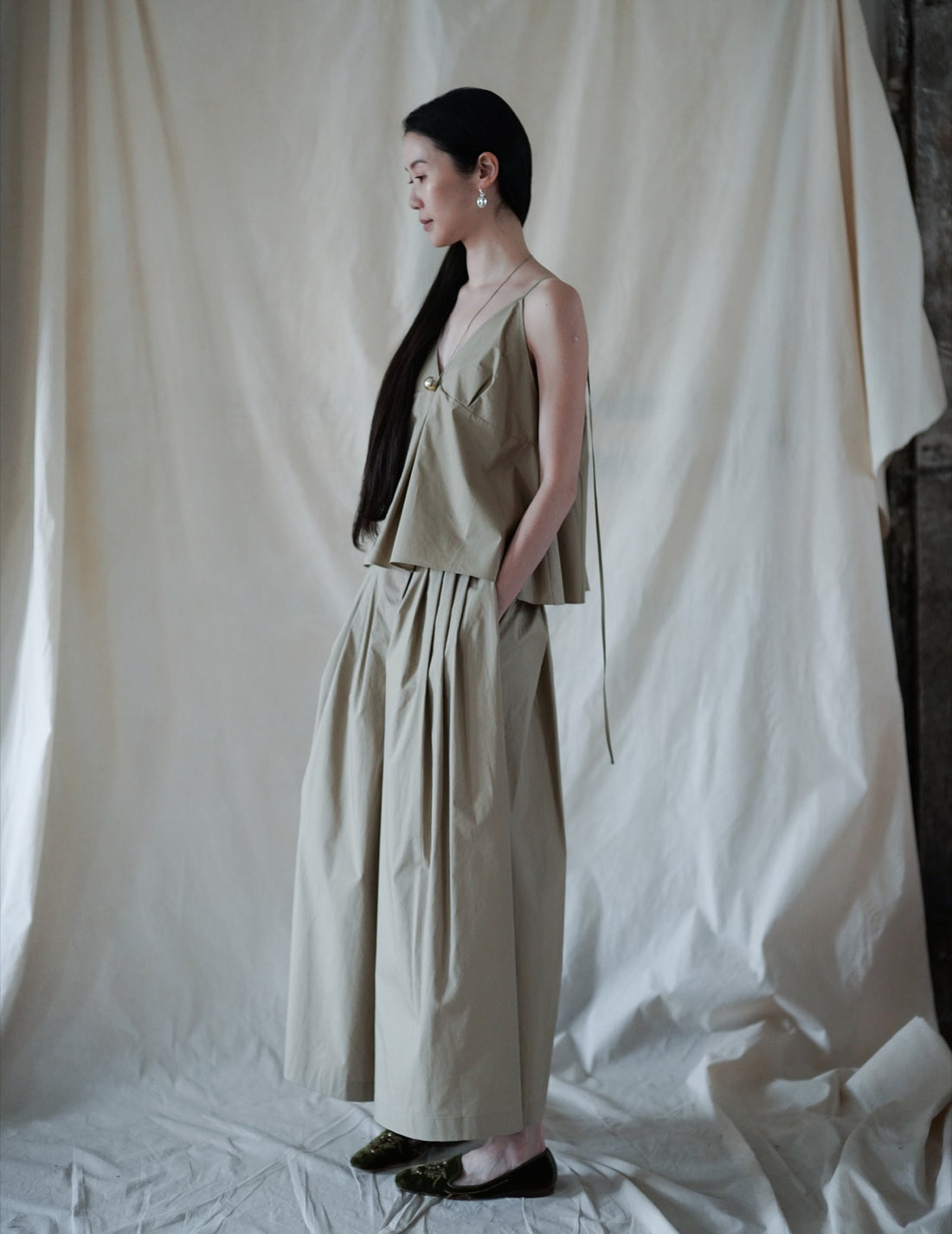 COTTON CULOTTE PANTS・BEIGE