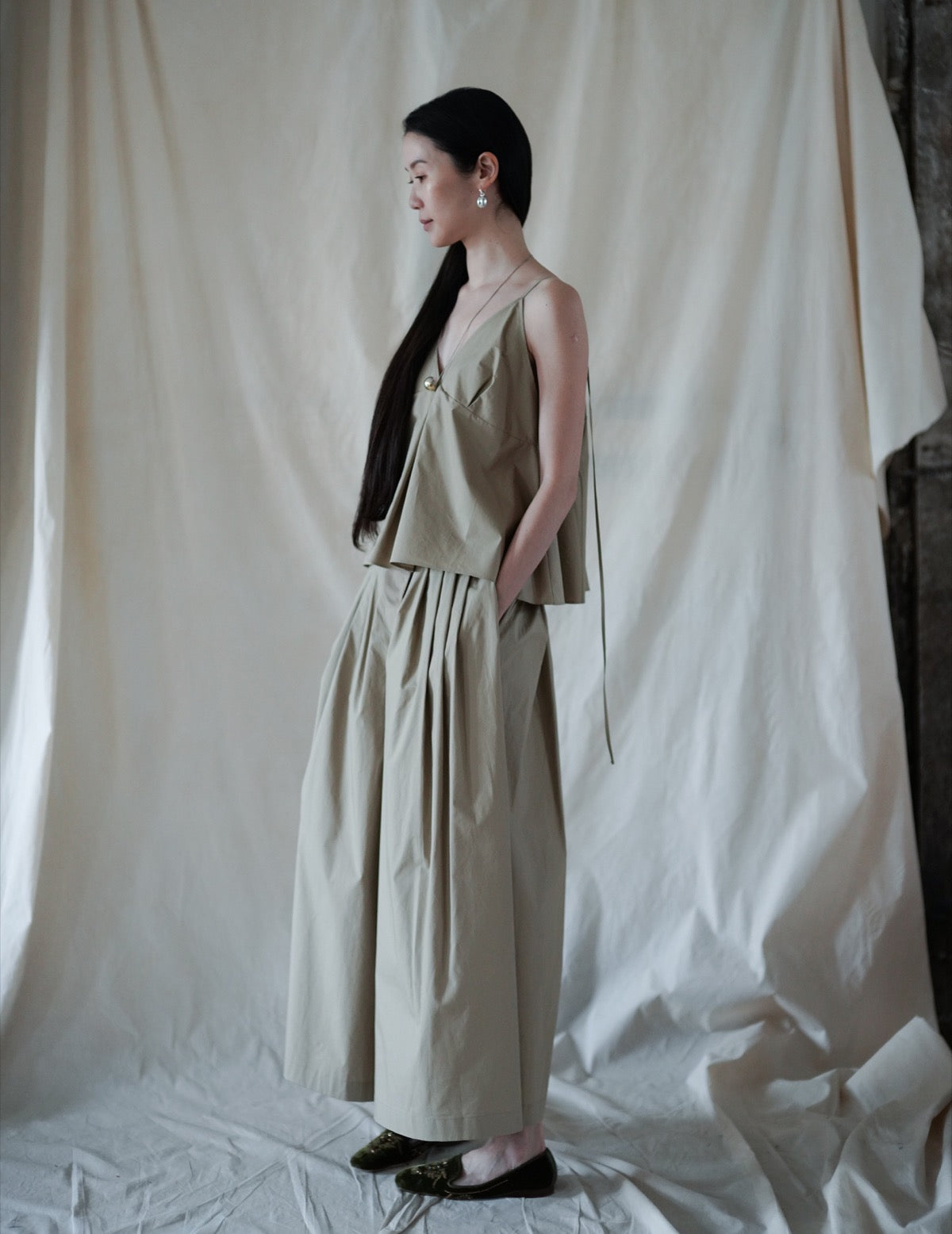 COTTON CULOTTE PANTS・BEIGE