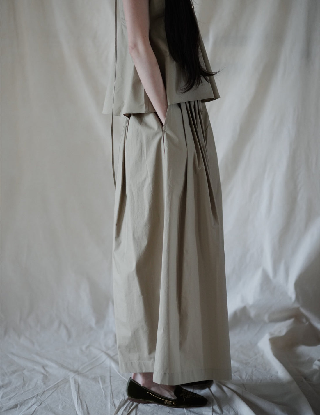COTTON CULOTTE PANTS・BEIGE