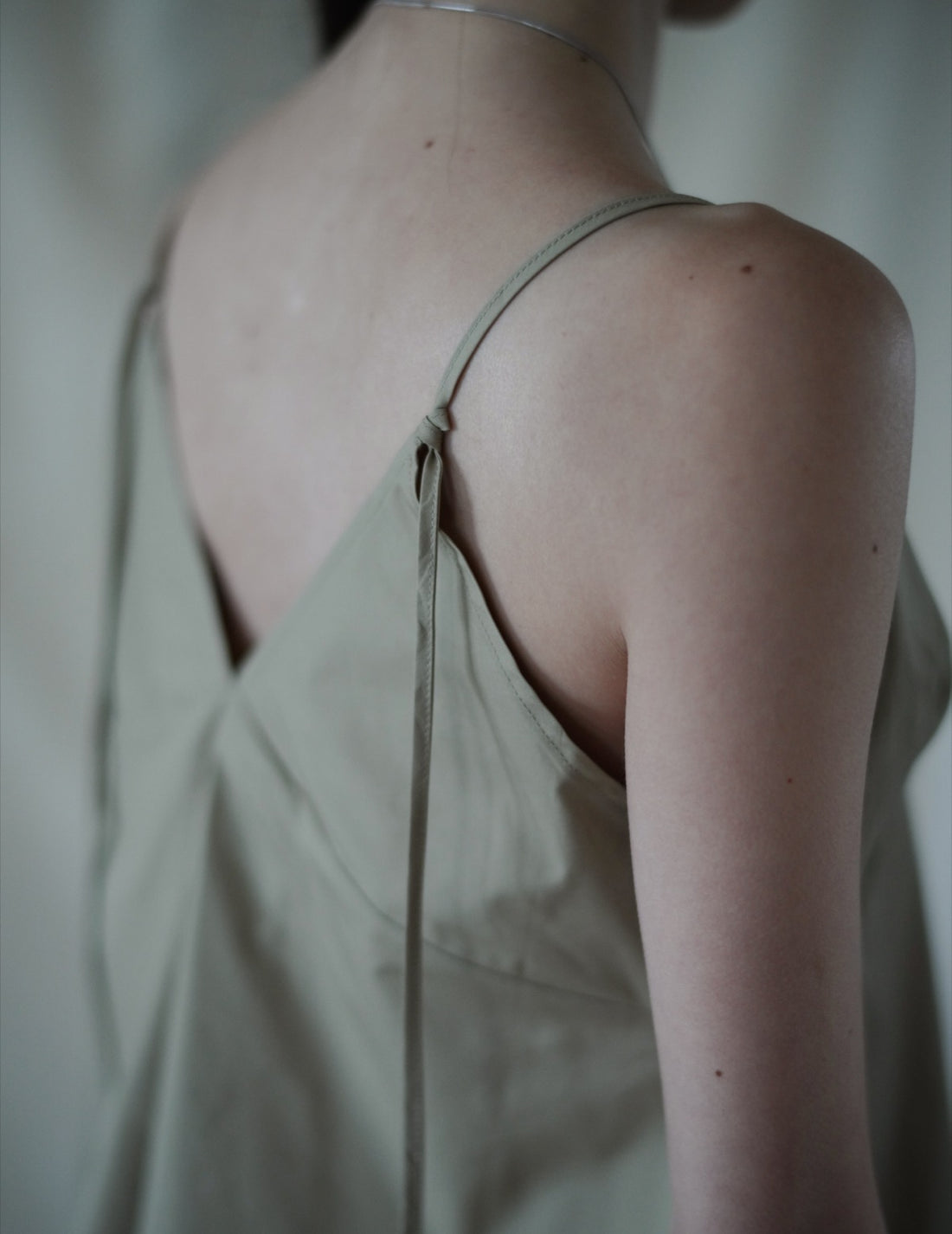 COTTON PLEATED CAMISOLE・BEIGE