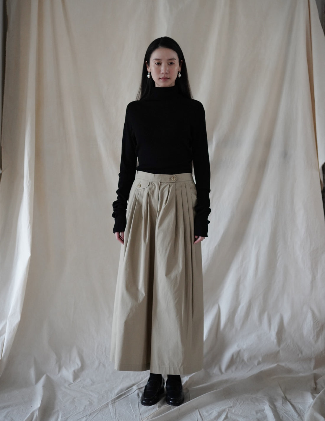 COTTON CULOTTE PANTS・BEIGE