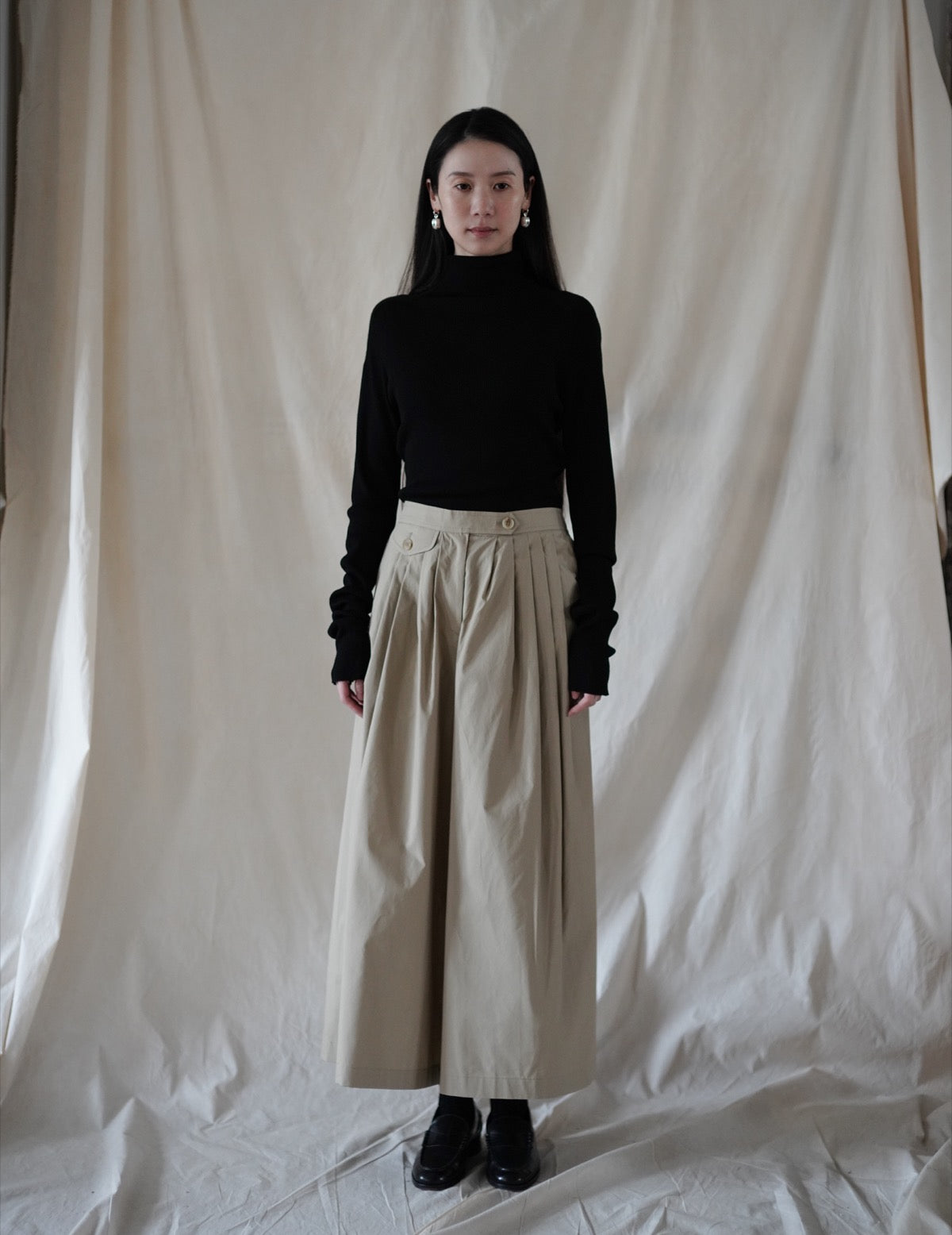 COTTON CULOTTE PANTS・BEIGE