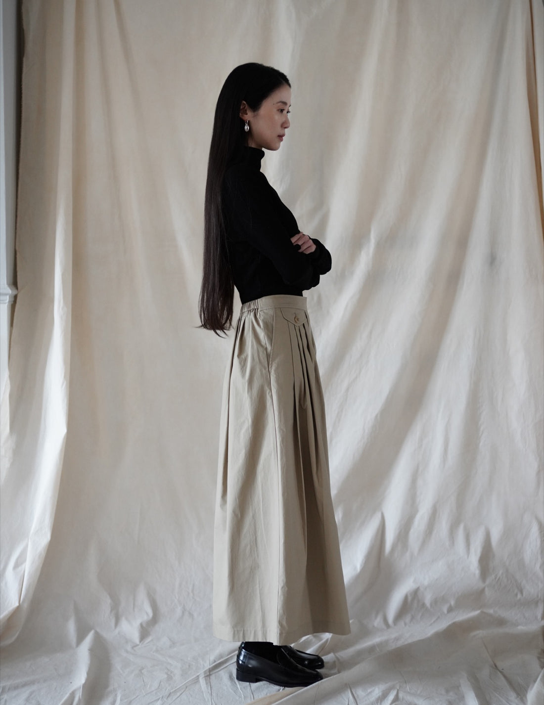 COTTON CULOTTE PANTS・BEIGE