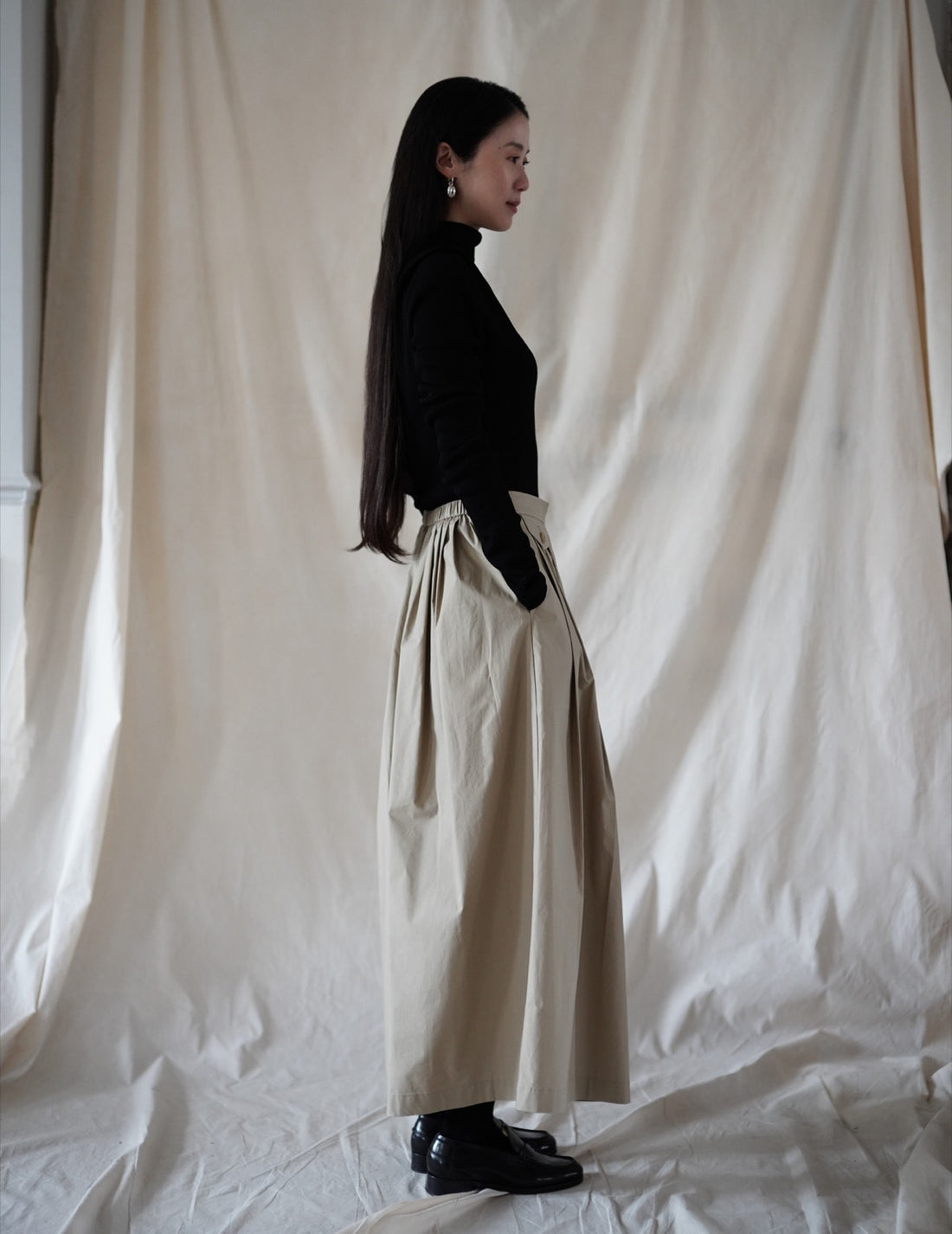 COTTON CULOTTE PANTS・BEIGE