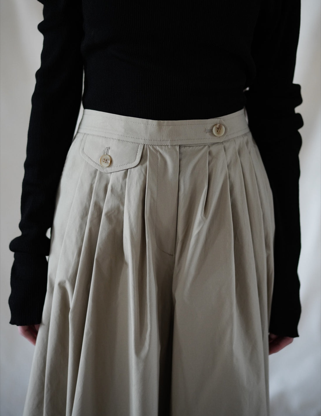 COTTON CULOTTE PANTS・BEIGE