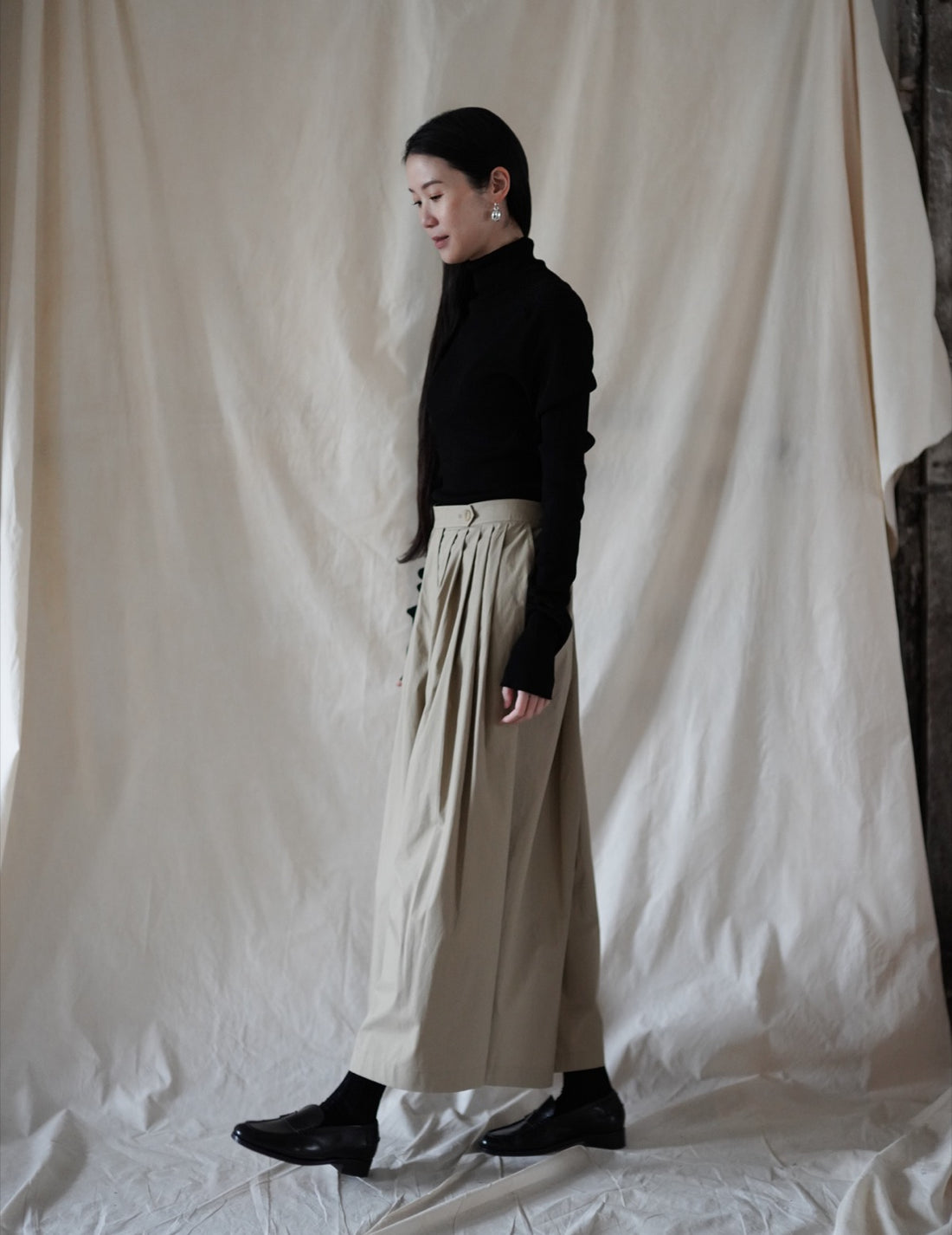COTTON CULOTTE PANTS・BEIGE