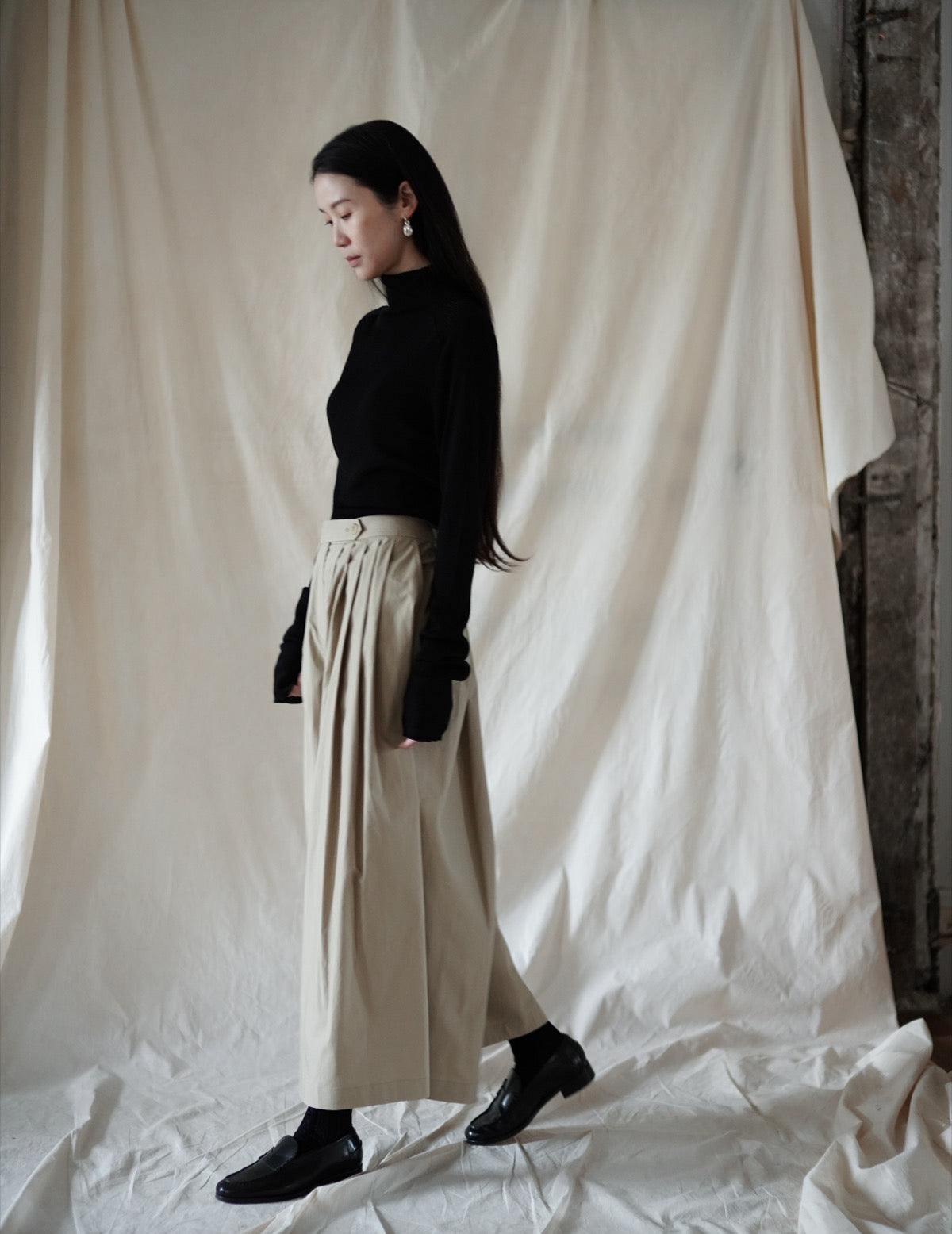 COTTON CULOTTE PANTS・BEIGE