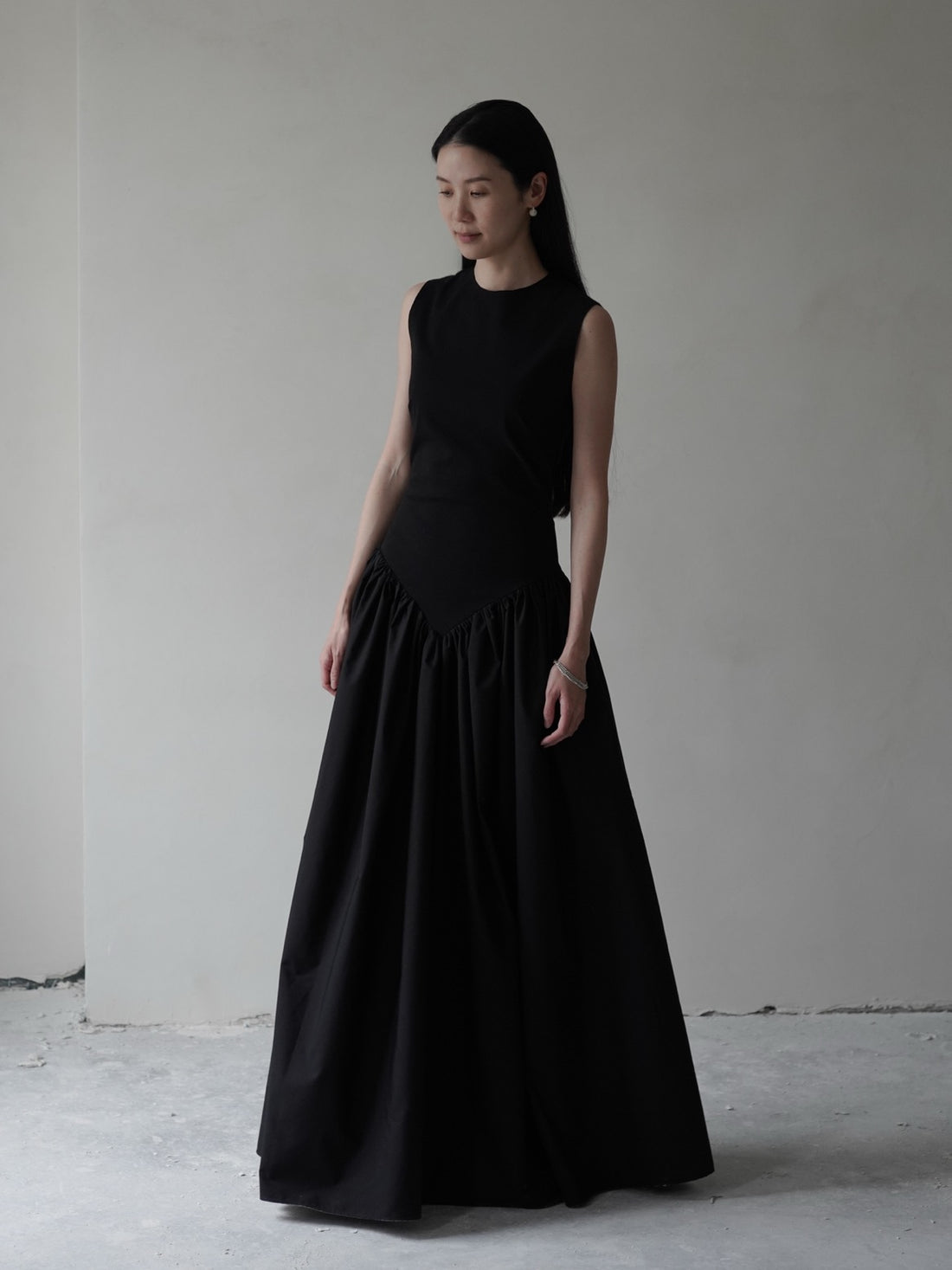 Puffed Dress・Black