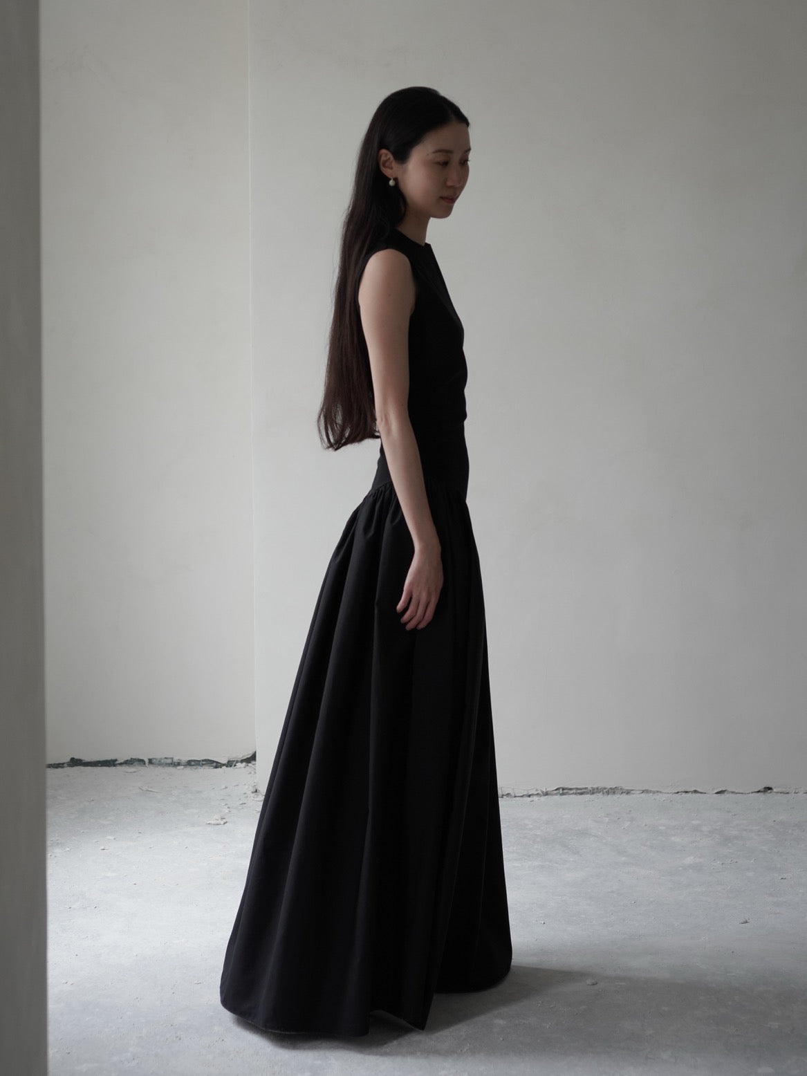 Puffed Dress・Black