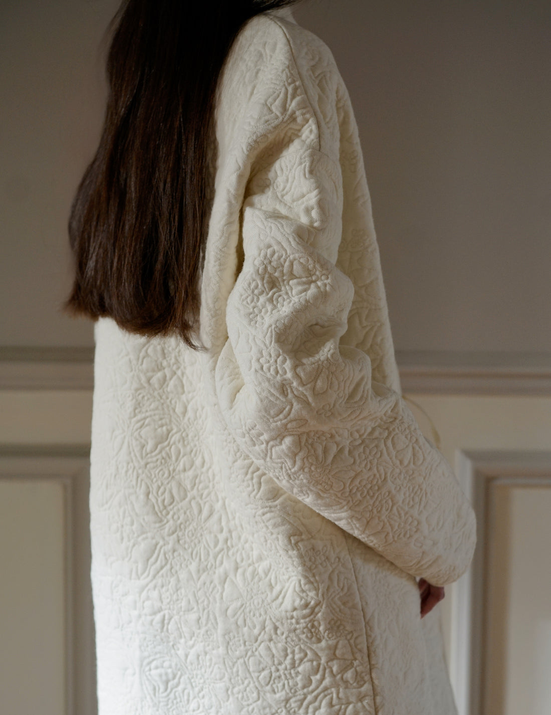 LENA Quilted Wool Jacket ・ Ivory