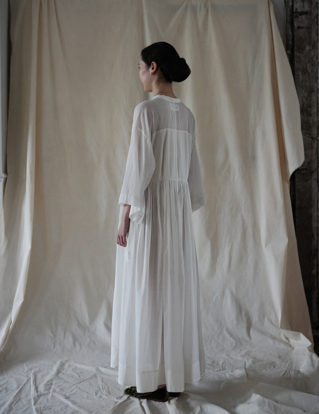 Anais Khadi Dress・White