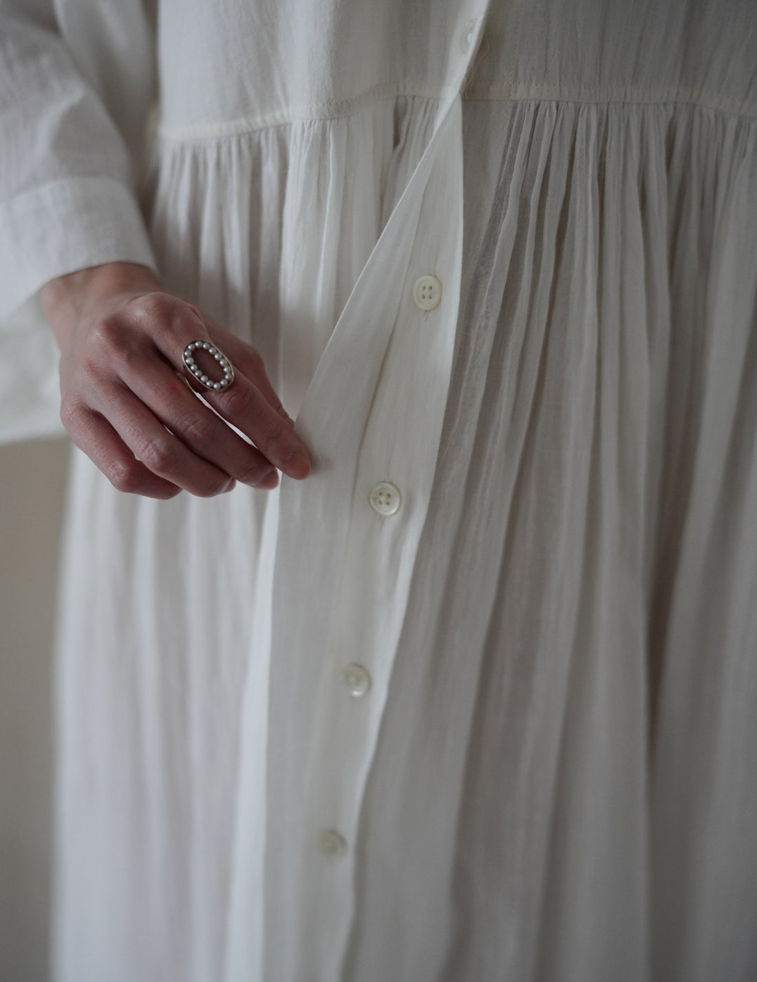 Anais Khadi Dress・White