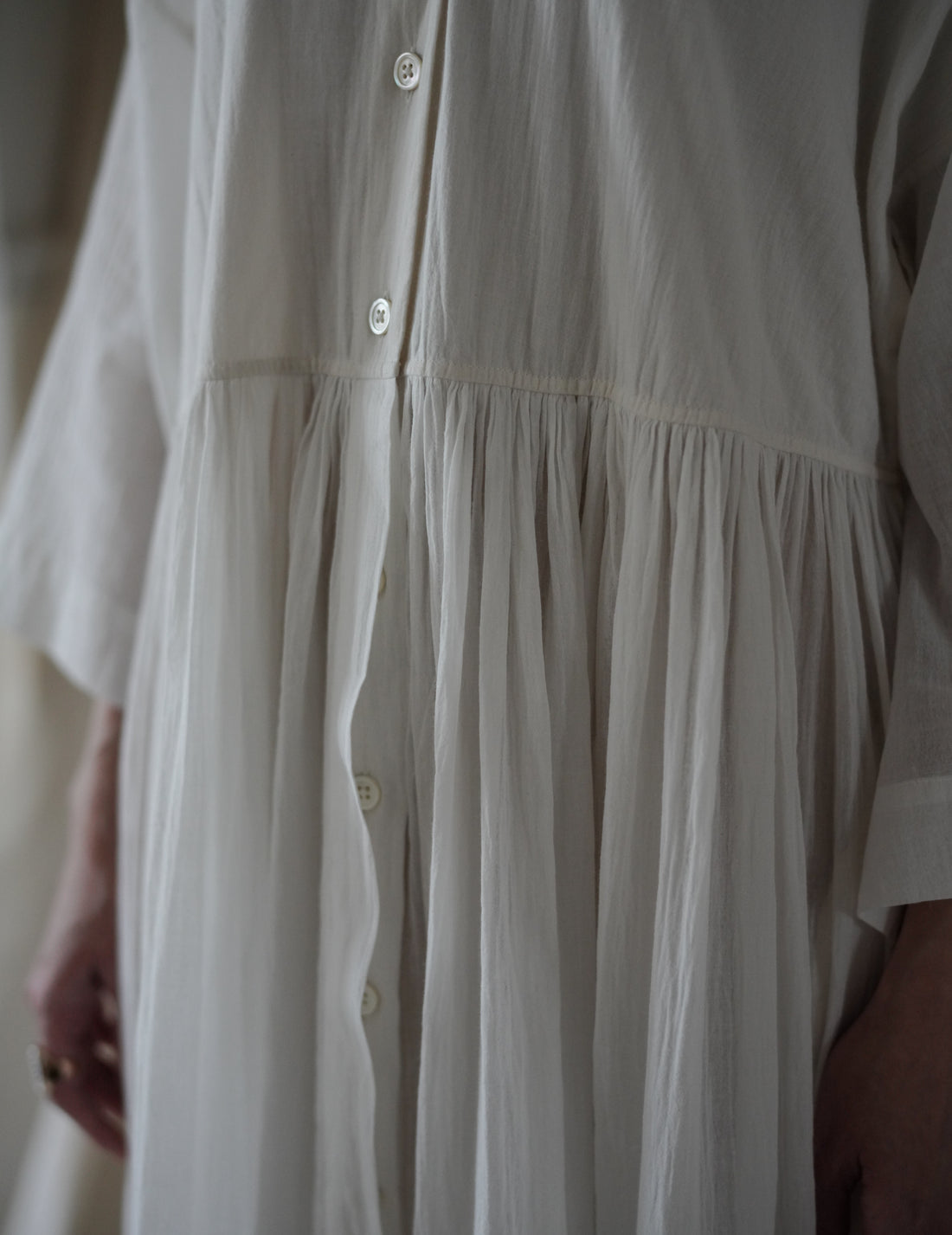 Anais Khadi Dress・White