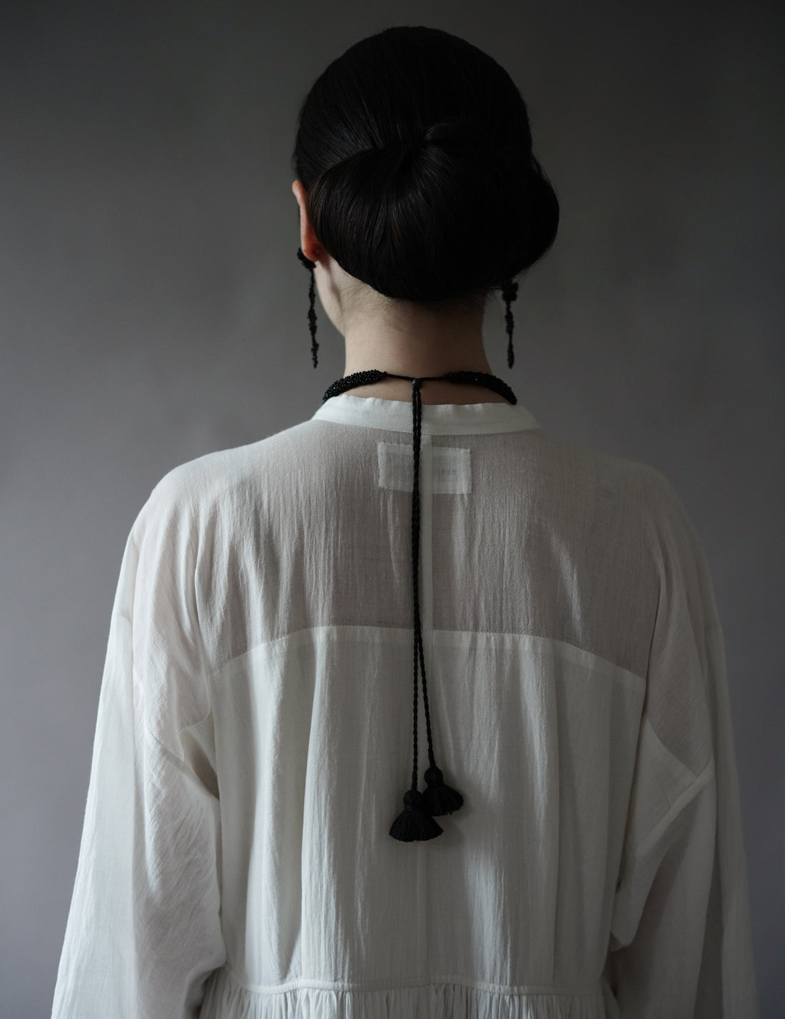 Snake Beaded Necklace・Black