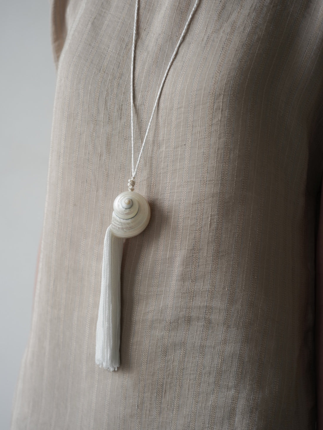 Bespoke Shell Tassel Necklace・White