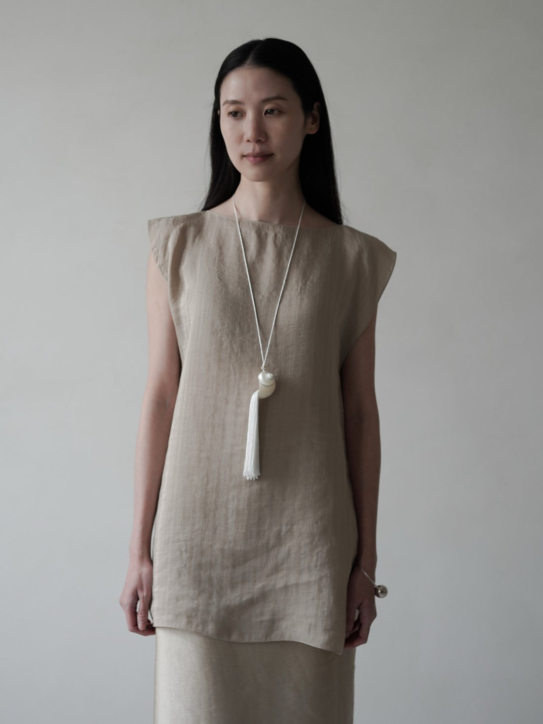 Bespoke Shell Tassel Necklace・White