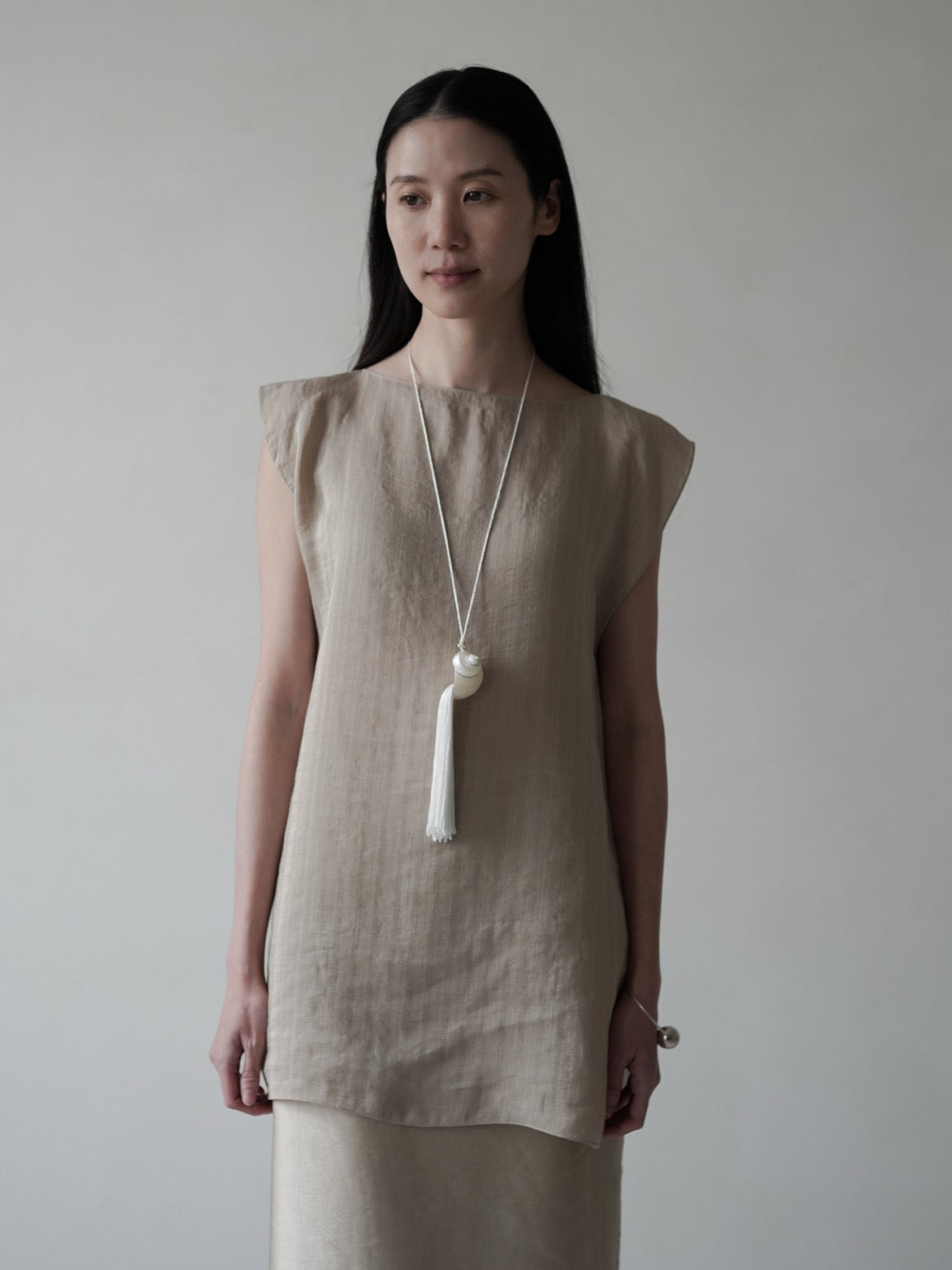 Bespoke Shell Tassel Necklace・White