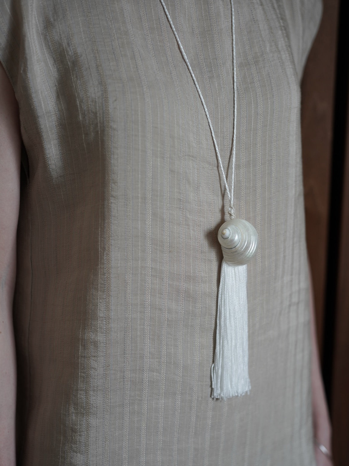 Bespoke Shell Tassel Necklace・White