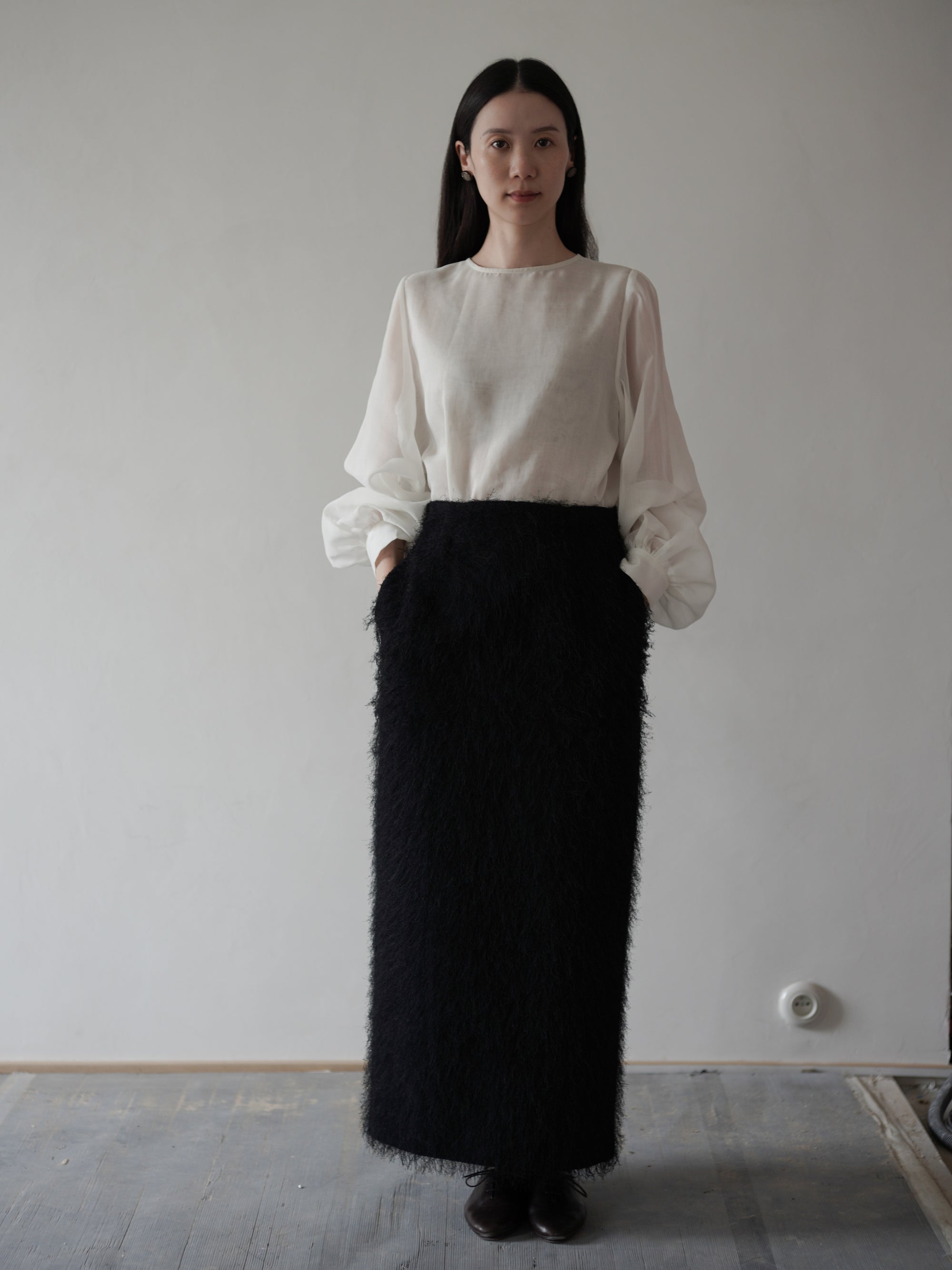 All-Over Fringe Skirt・Black