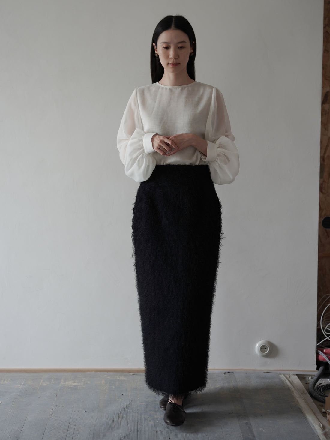 All-Over Fringe Skirt・Black