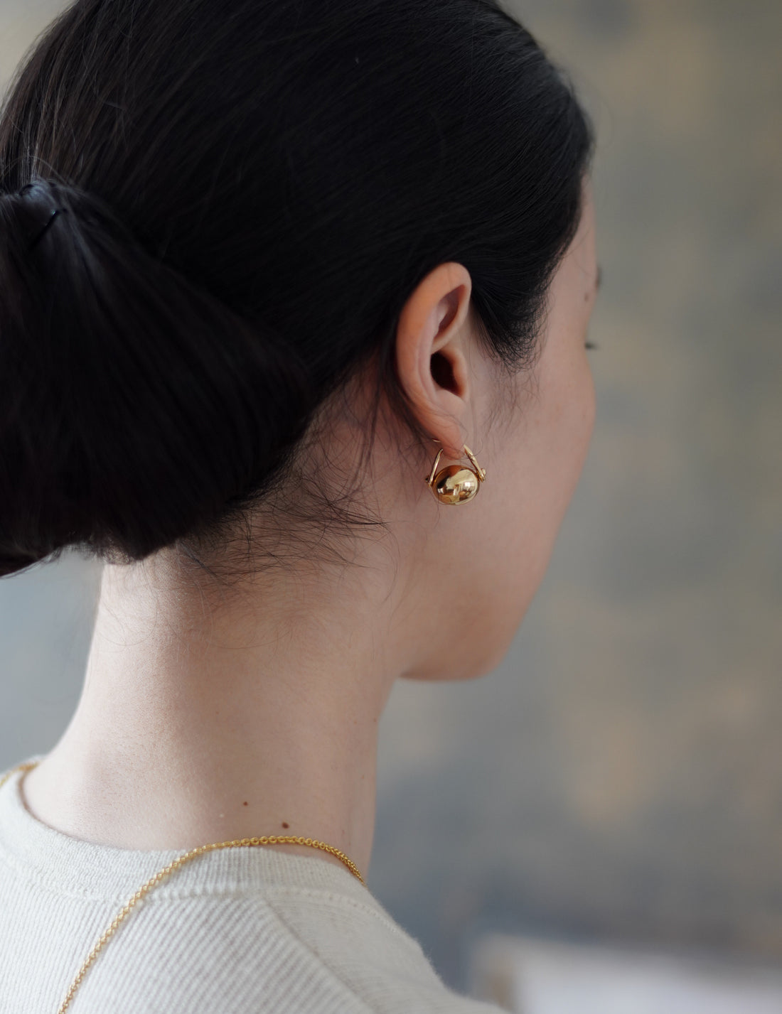 Annika Inez | Ellipse Earrings Gold - Gold