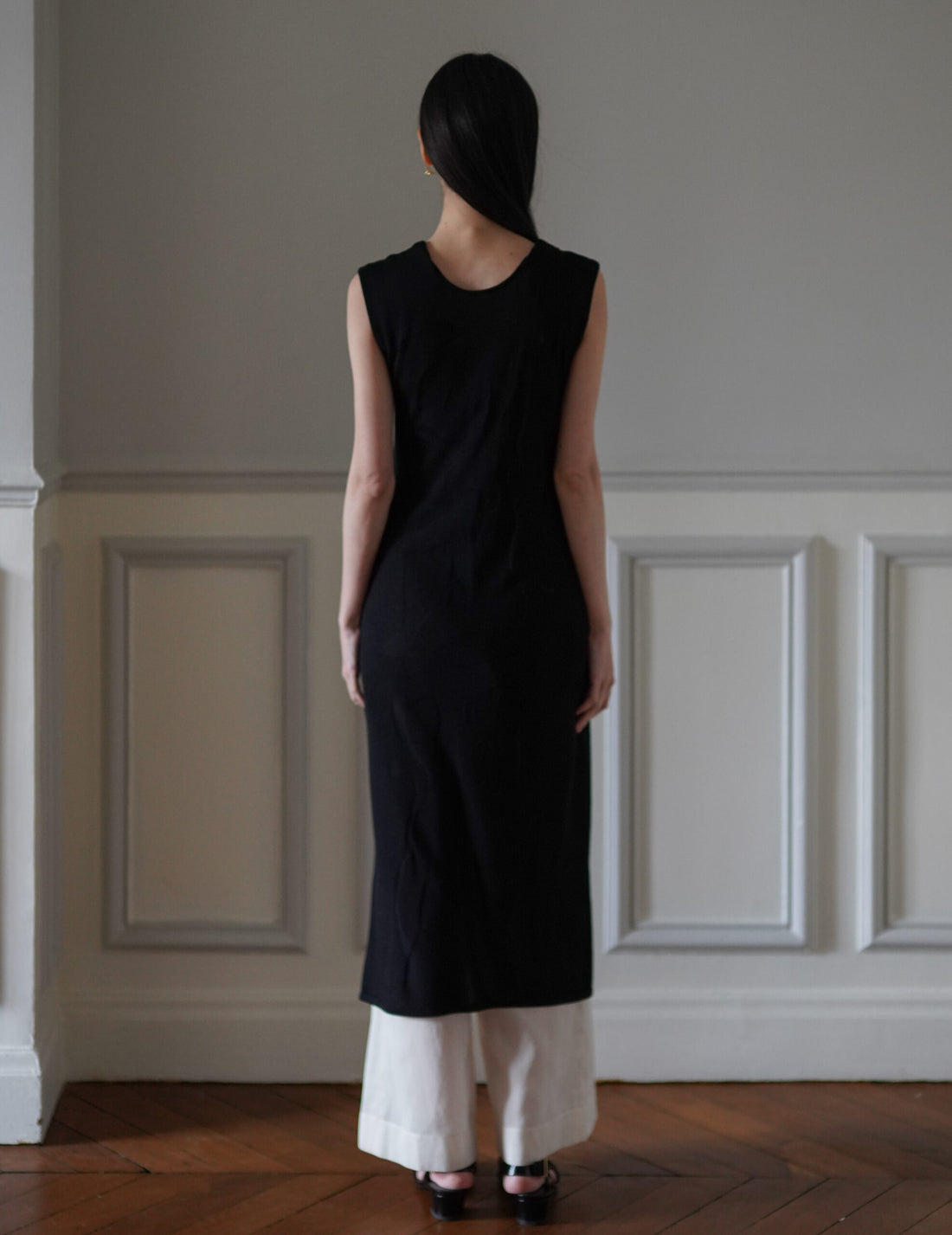 Mame Kurogouchi  | Woman Figure Knitted Dress・Black
