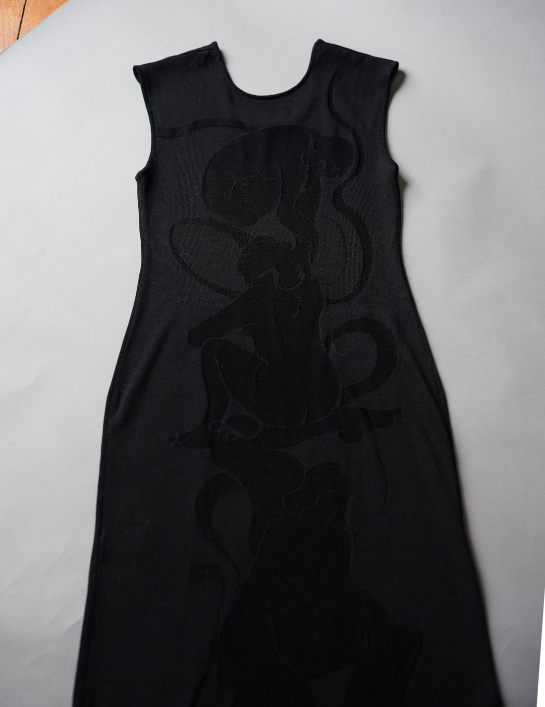 Mame Kurogouchi  | Woman Figure Knitted Dress・Black