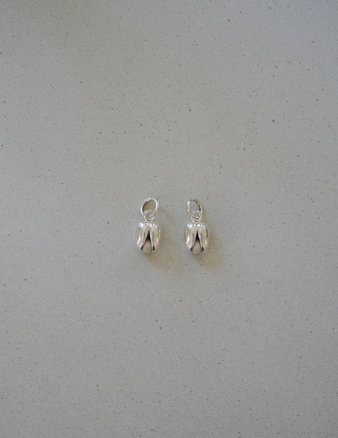 Annika Inez | Open Pod Earring - Small - Silver/Black