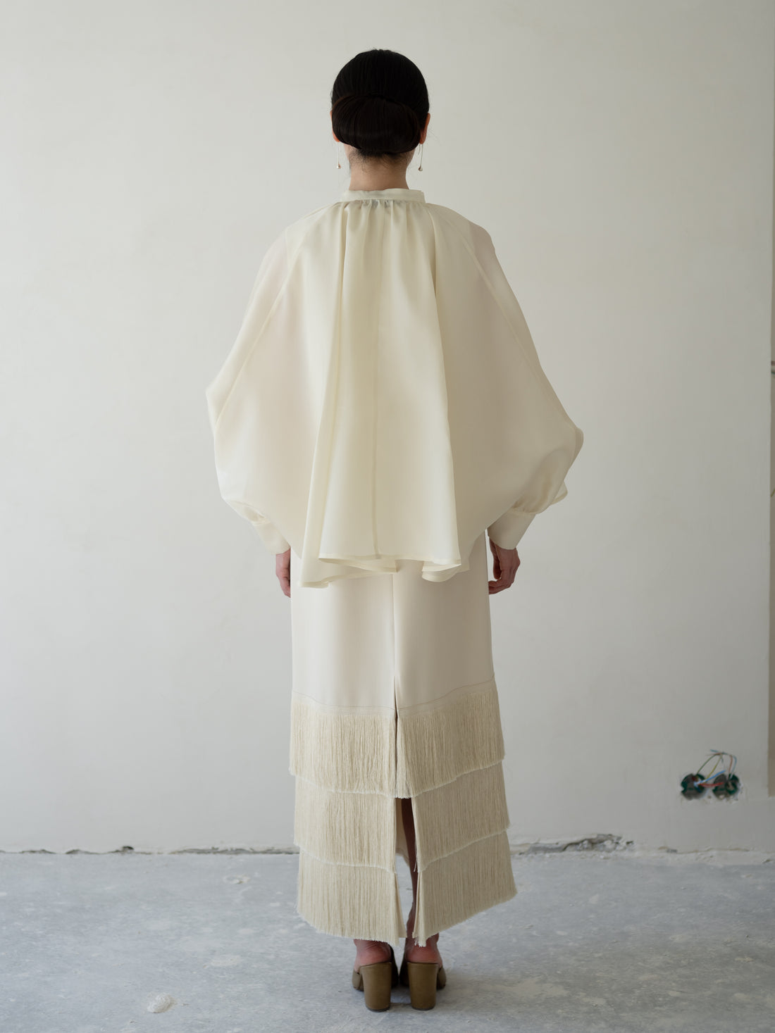 Bernadette Silk Organza Blouse・Cream