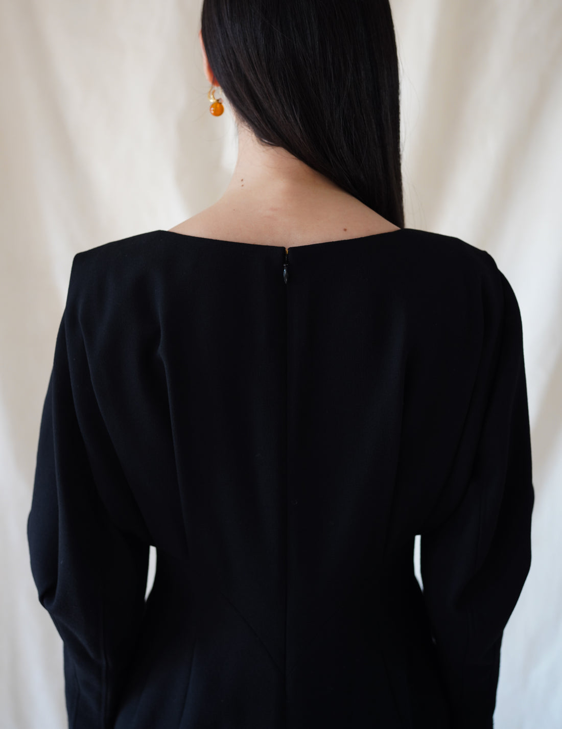 Mame Kurogouchi | Wool Georgette Dress · Black