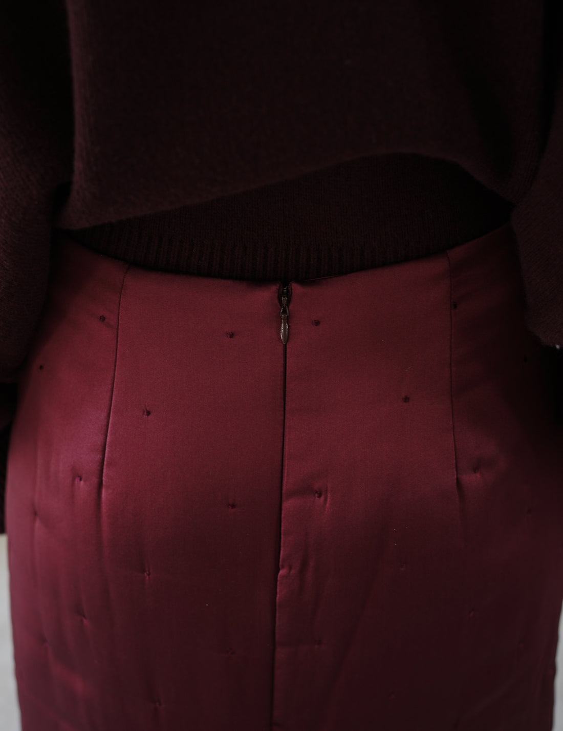 SUDEN SILK PADDED SK - BURGUNDY