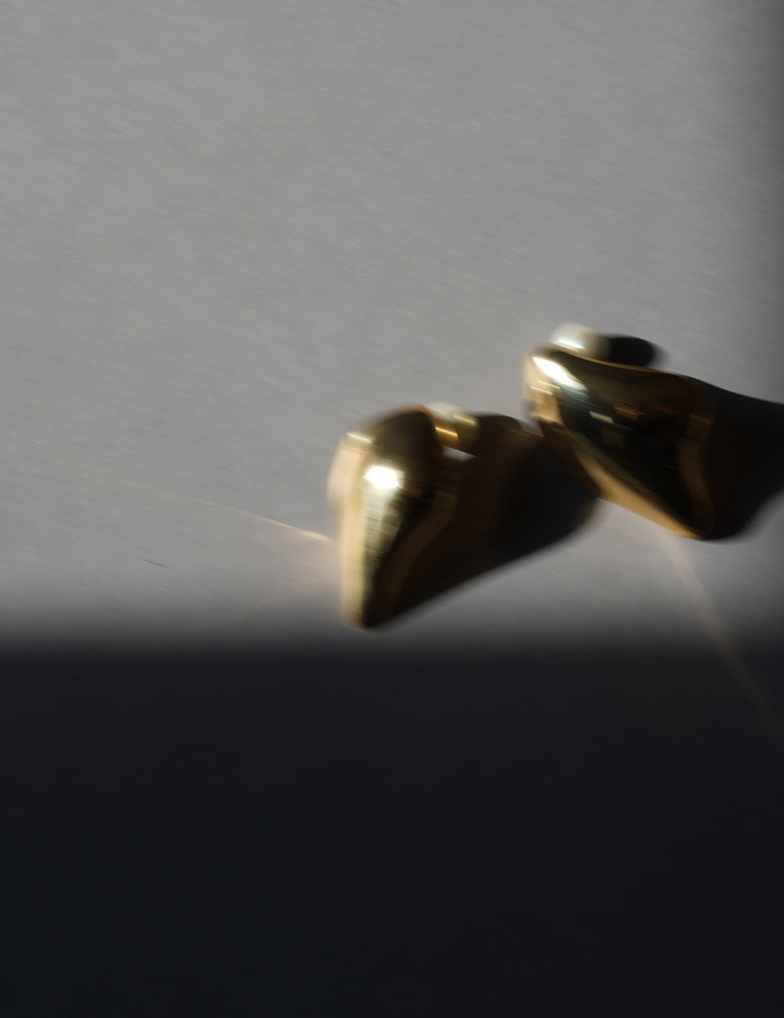 Organic Motif Brass Earrings · Gold