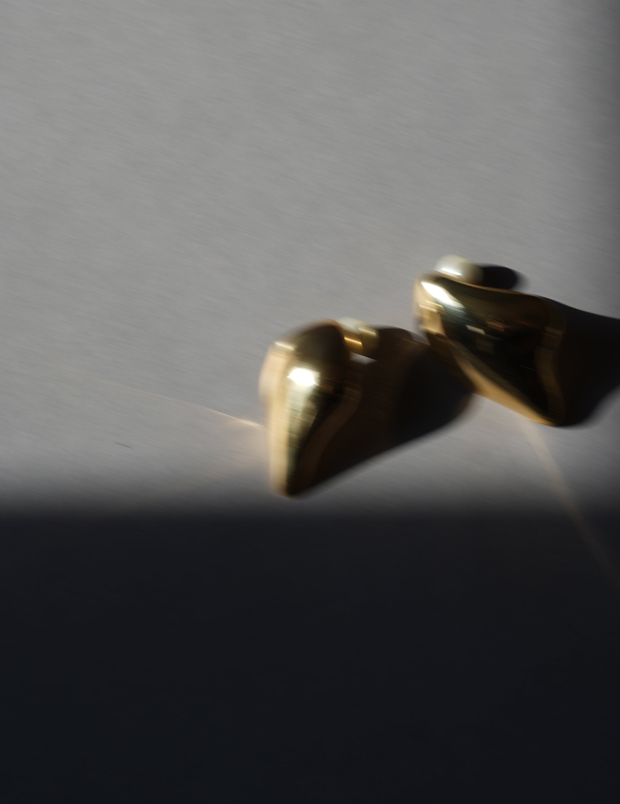 Organic Motif Brass Earrings · Gold